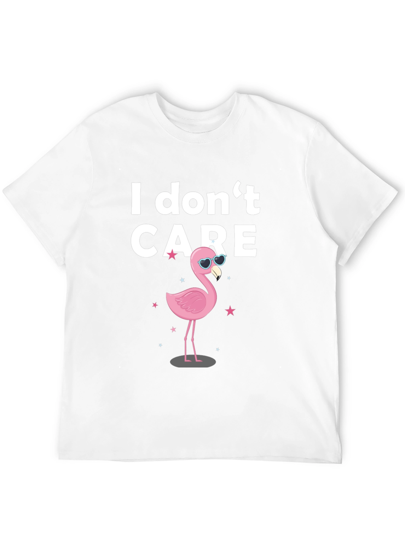 I Don't Care Flamingo T-Shirt - Quirky Graphic Tee - 12