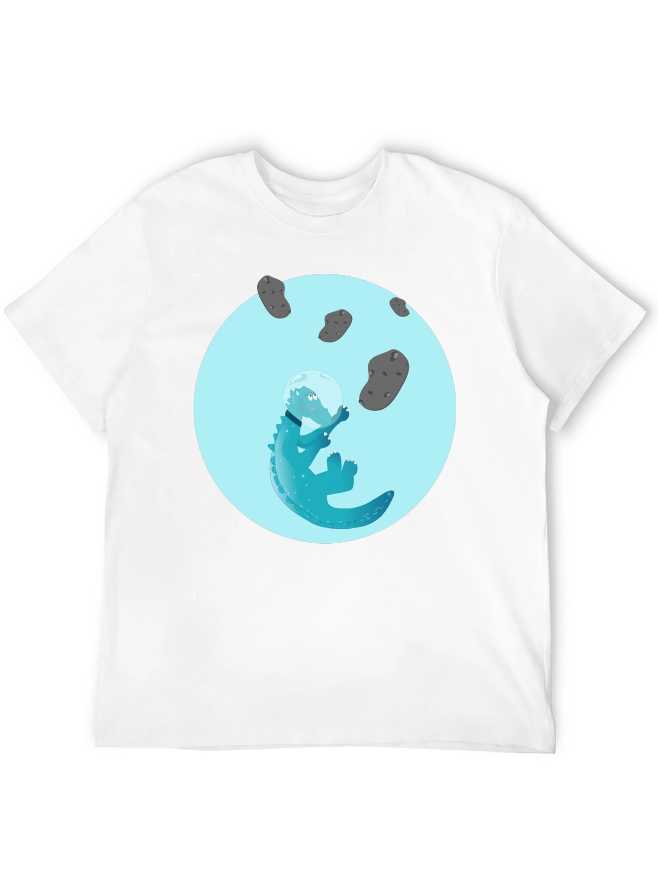 Black Astronaut Alligator Graphic Tee - Cool Space Reptile Design view 12