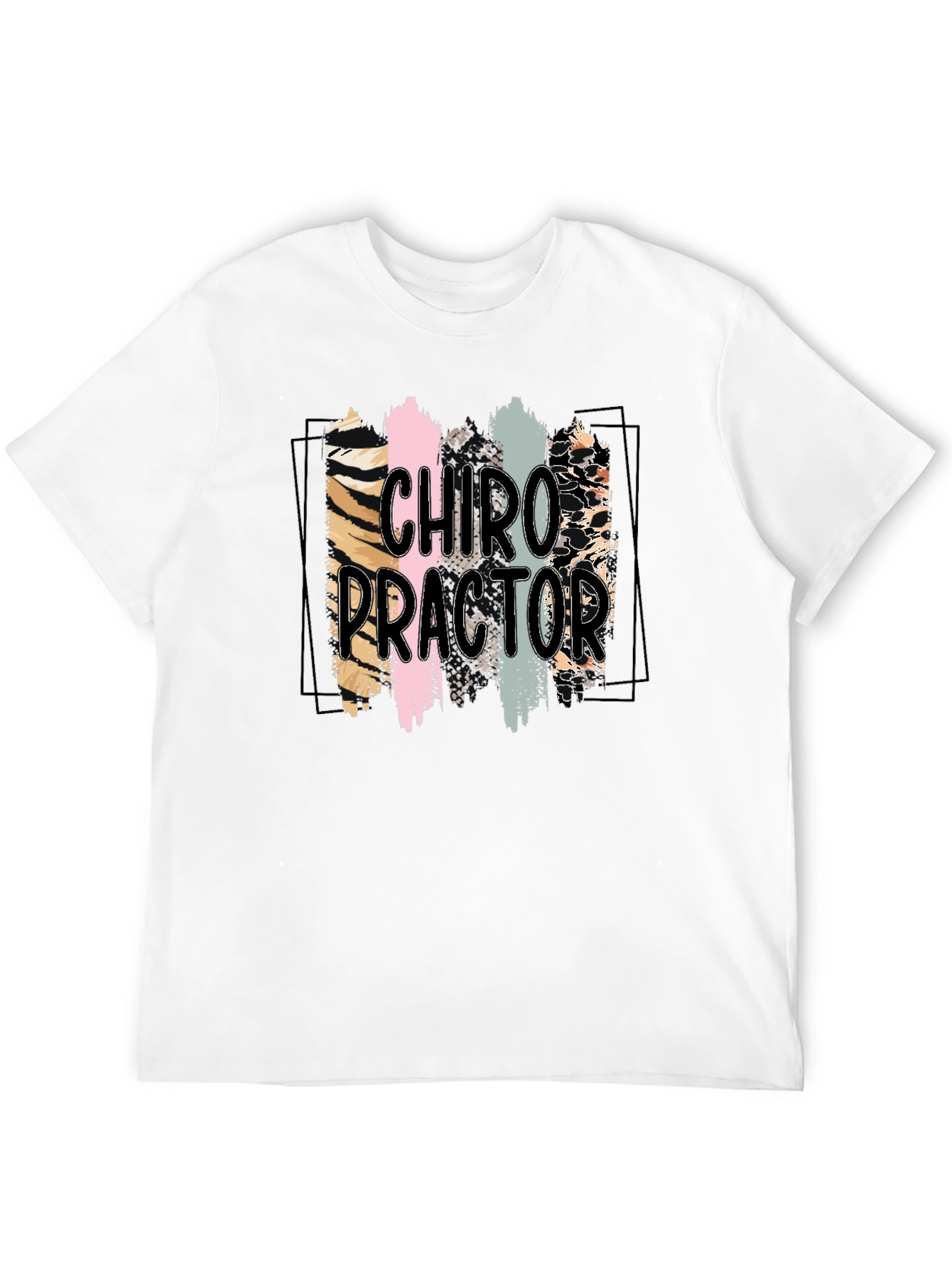 Black Chiropractor Brushstroke Graphic T-Shirt view 12