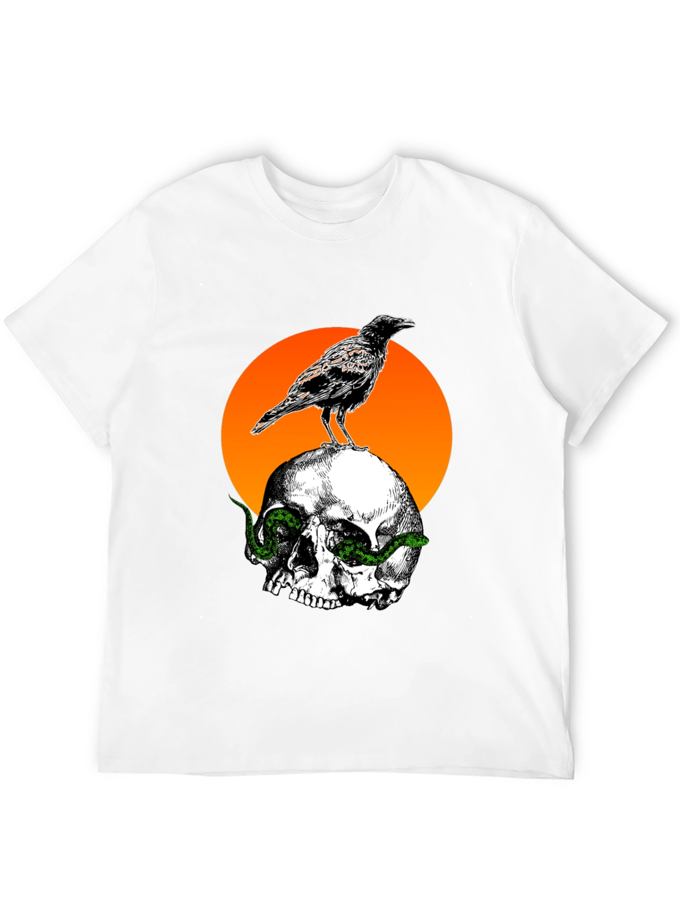 Black Raven Skull Graphic Tee - Unique Design view 12
