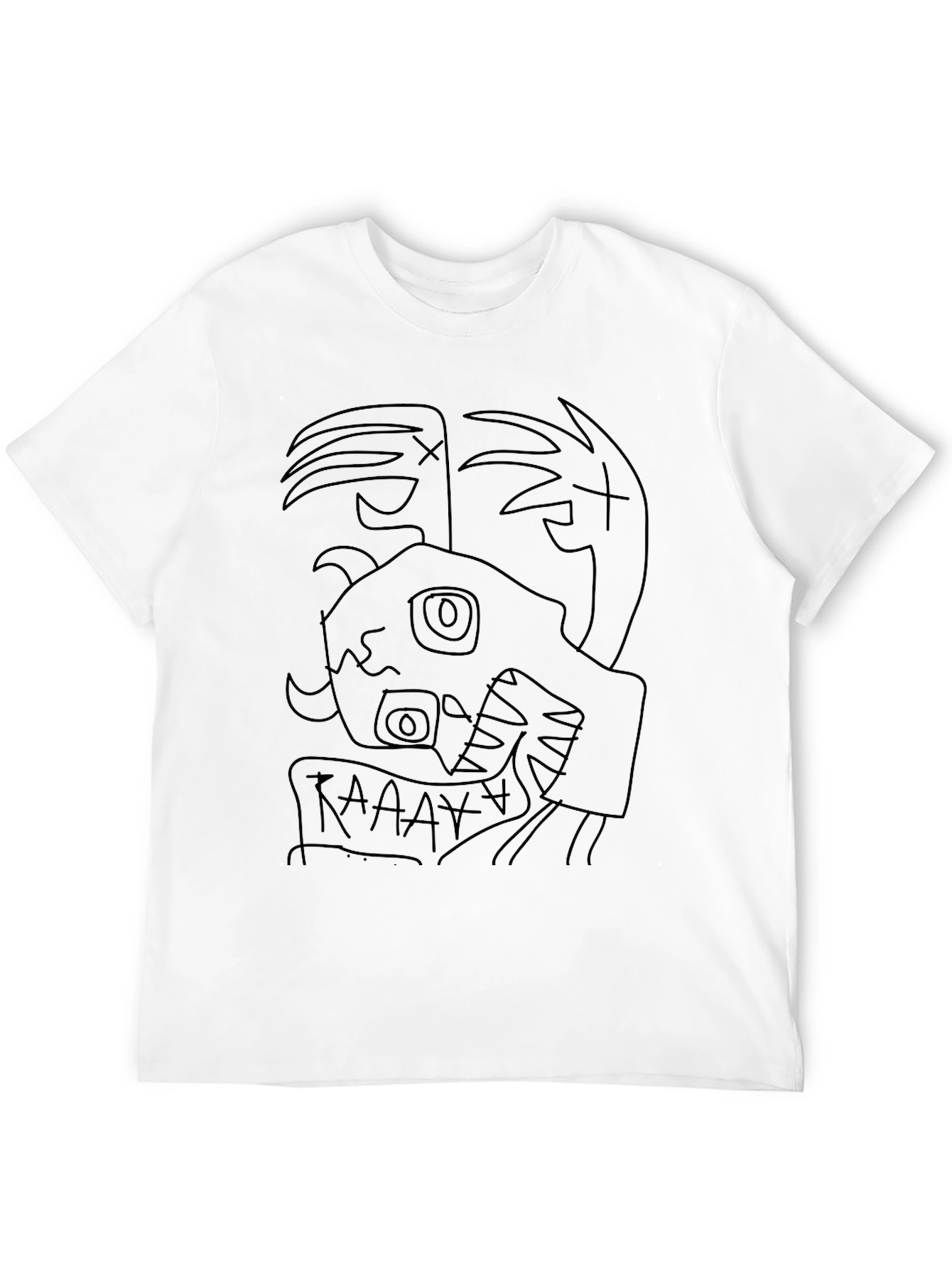 Black Abstract Graphic Print Black T-Shirt view 12