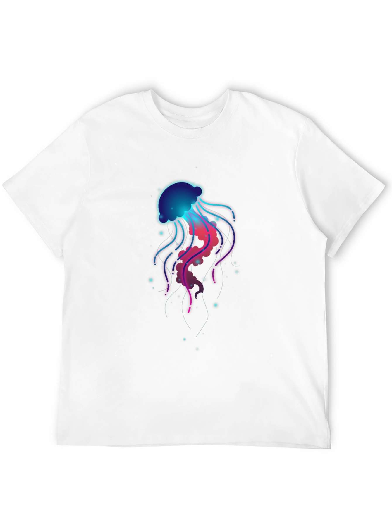 Black Neon Jellyfish Graphic T-Shirt - Unique Design view 12
