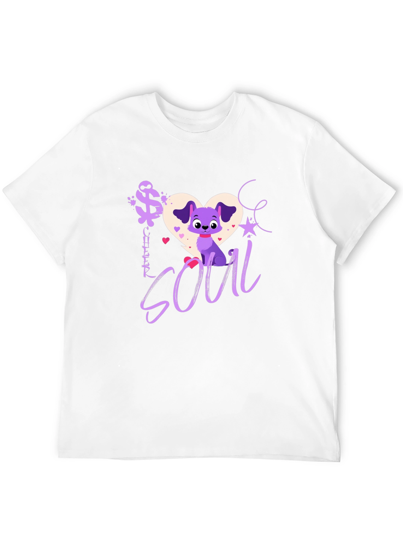 Black Cheerful Soul Dog Graphic Tee - Black view 12