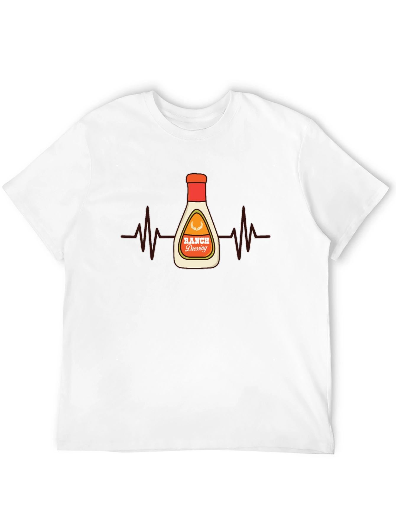 Black Ranch Dressing Heartbeat T-Shirt view 12