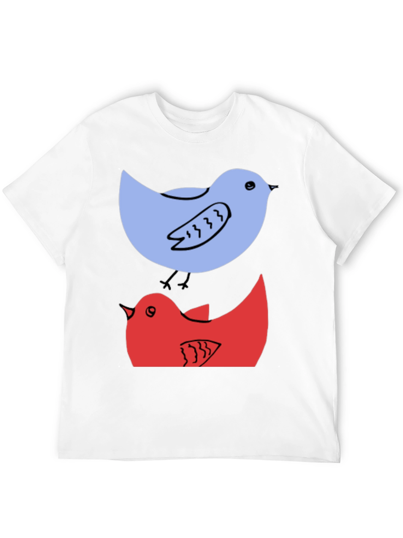 Black Birds Graphic Tee - Casual Cotton T-Shirt view 12