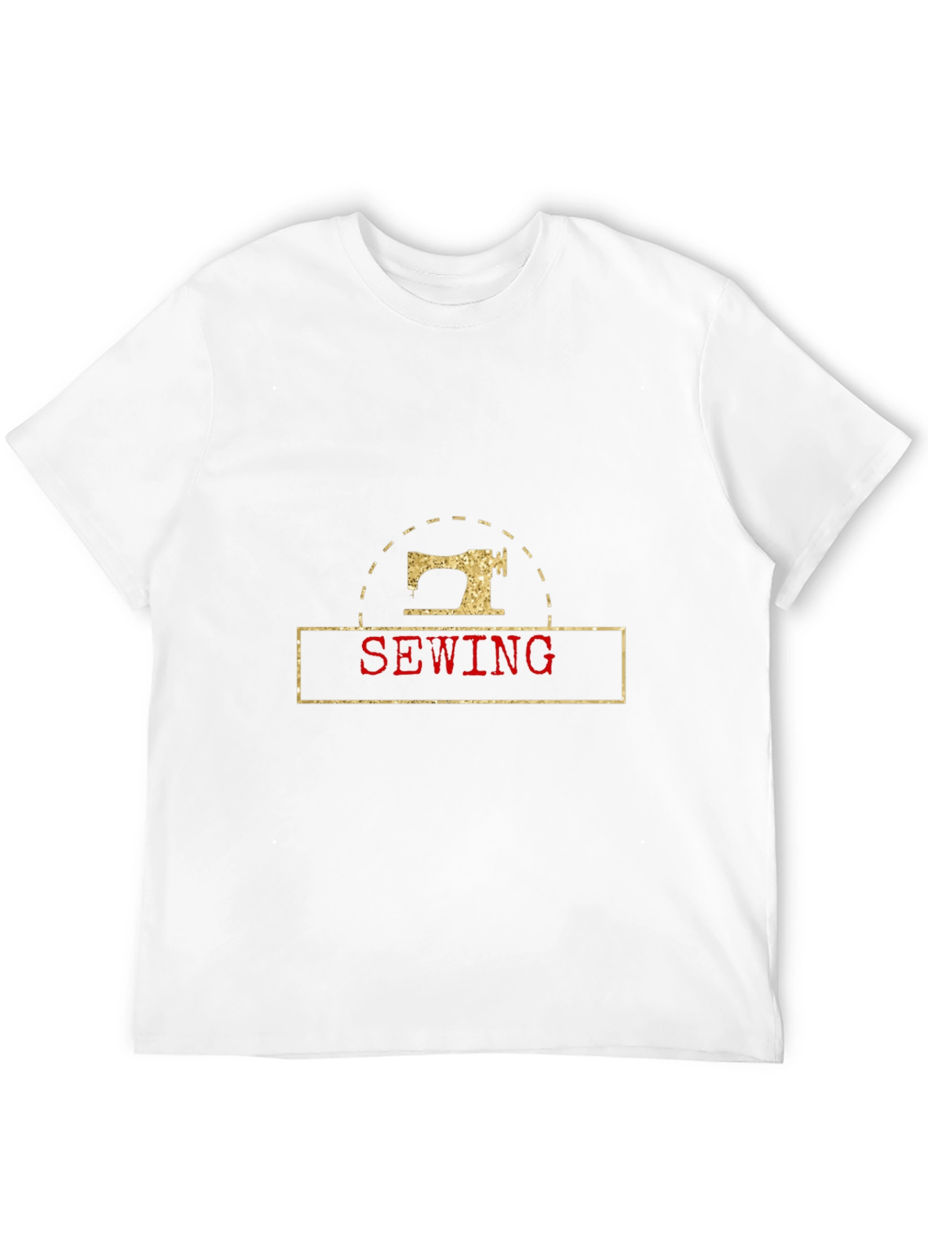 Black Sewing Machine Graphic Black T-Shirt view 12