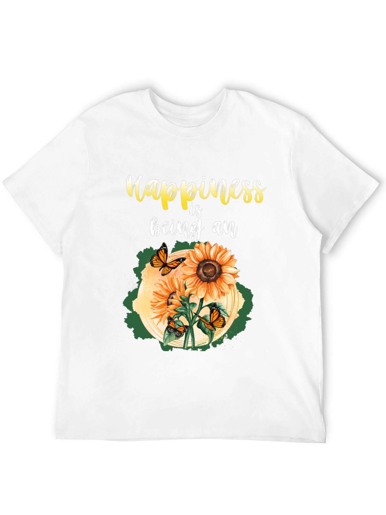 Black Happiness Sunflower Graphic T-Shirt view 12