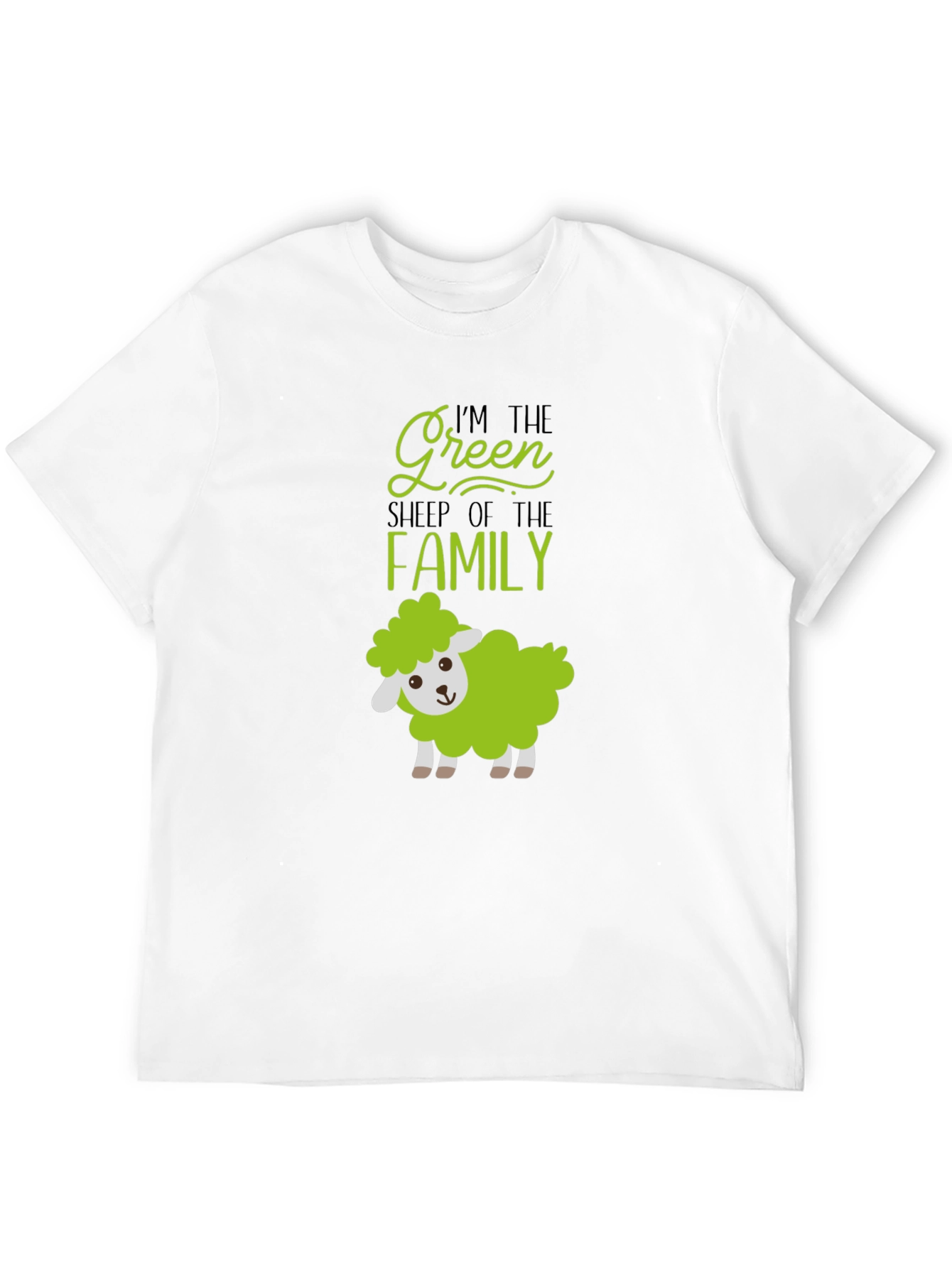 Black Green Sheep of the Family T-Shirt view 12