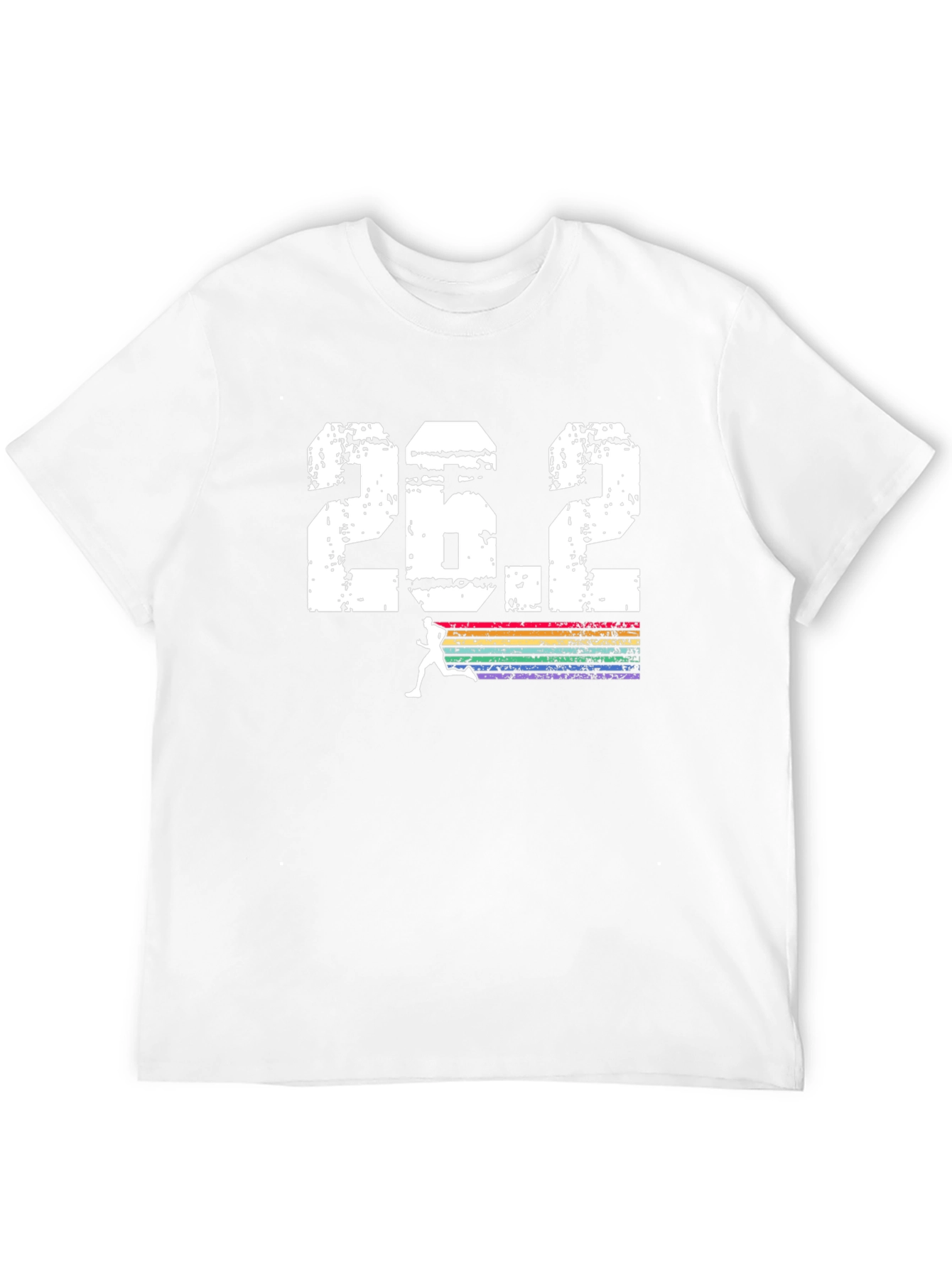 Black 26.2 Marathon Runner Graphic Tee - Black Cotton Blend view 12