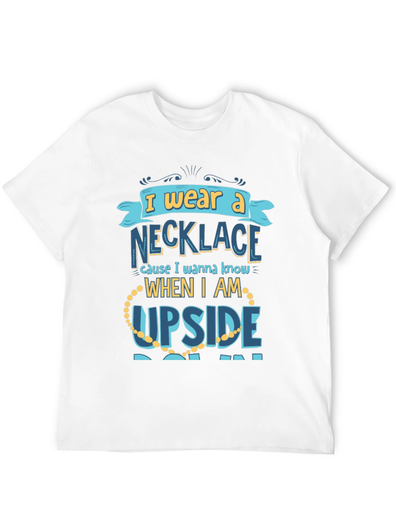 Black Funny Necklace T-Shirt - I Wear A Necklace view 12