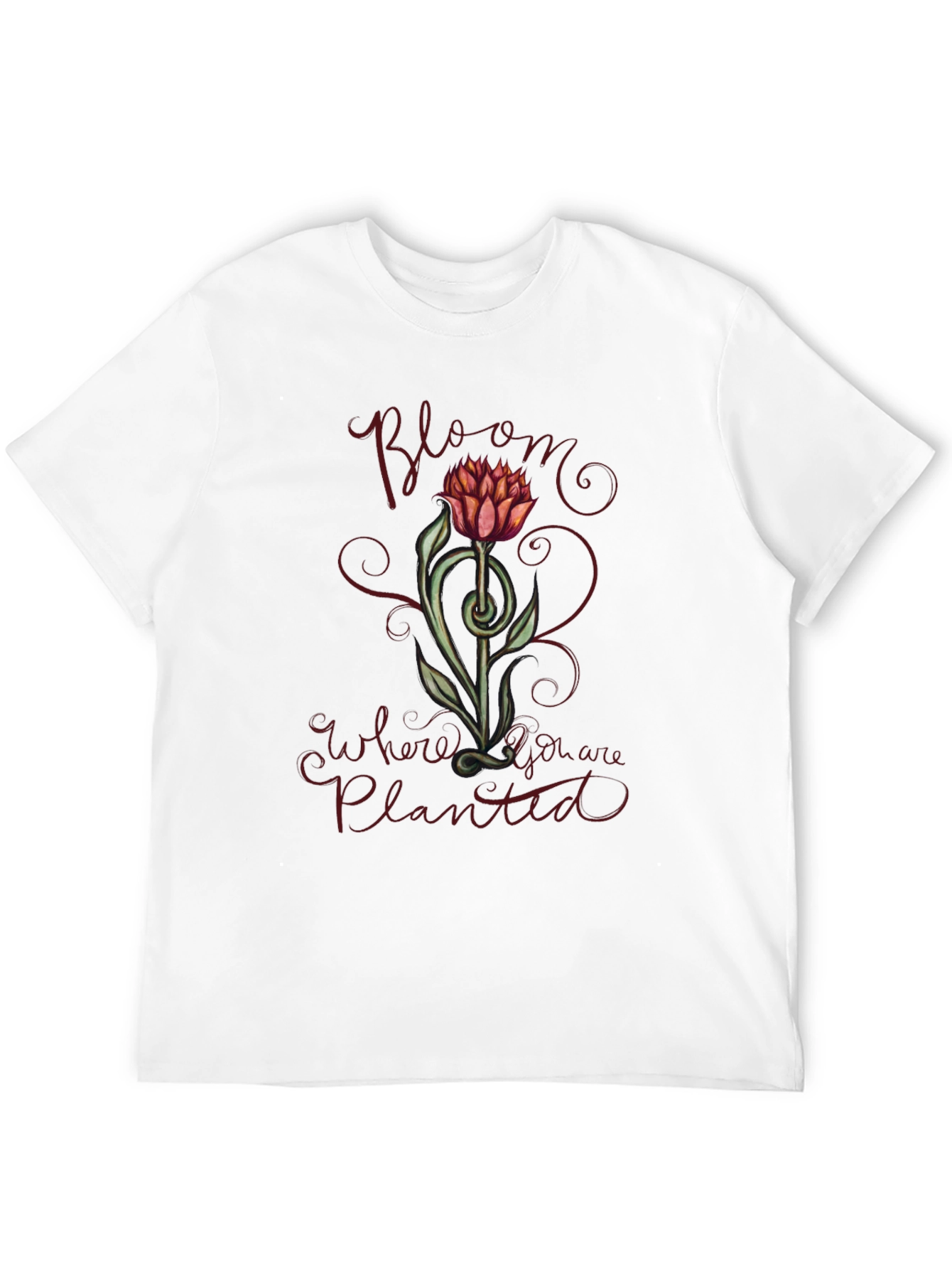 Black Bloom Where You Are Planted Graphic Tee view 12
