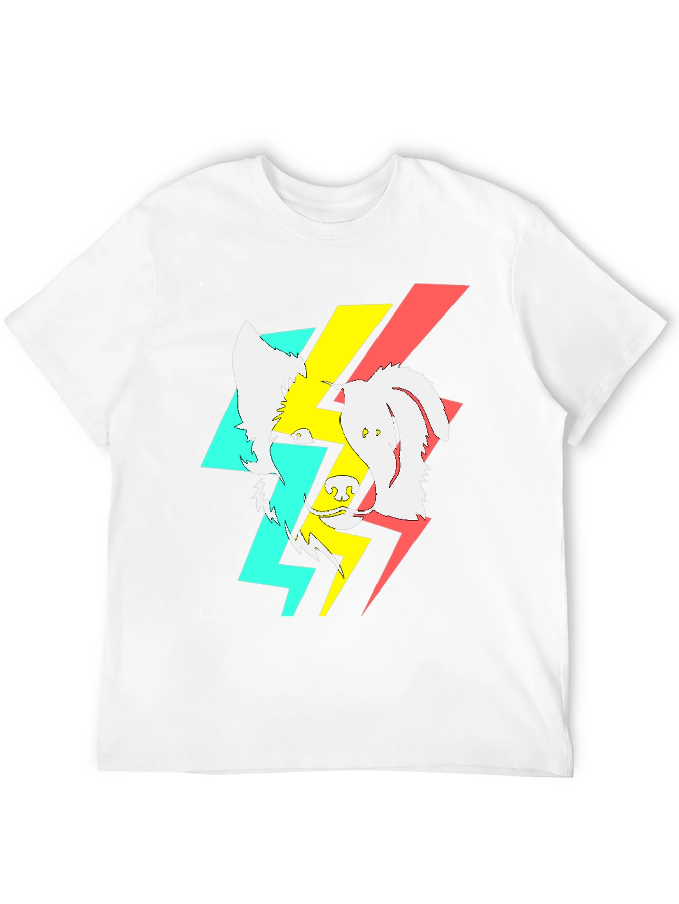 Black Abstract Dog Graphic Black T-Shirt view 12