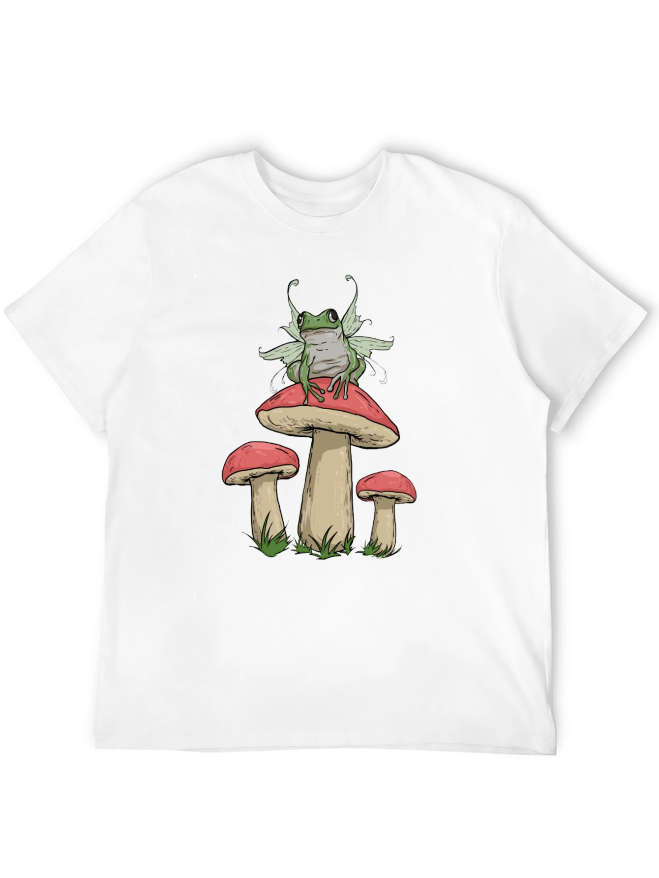 Black Frog Fairy Mushroom Graphic T-Shirt view 12