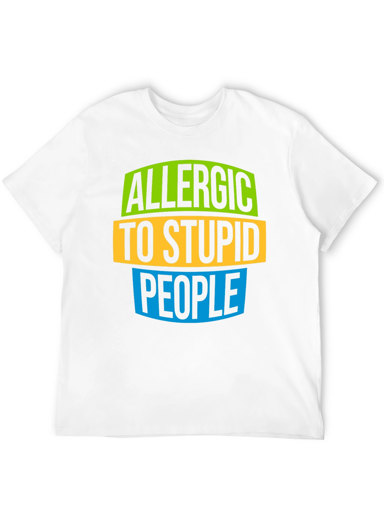 Black Allergic to Stupid People Graphic Tee view 12