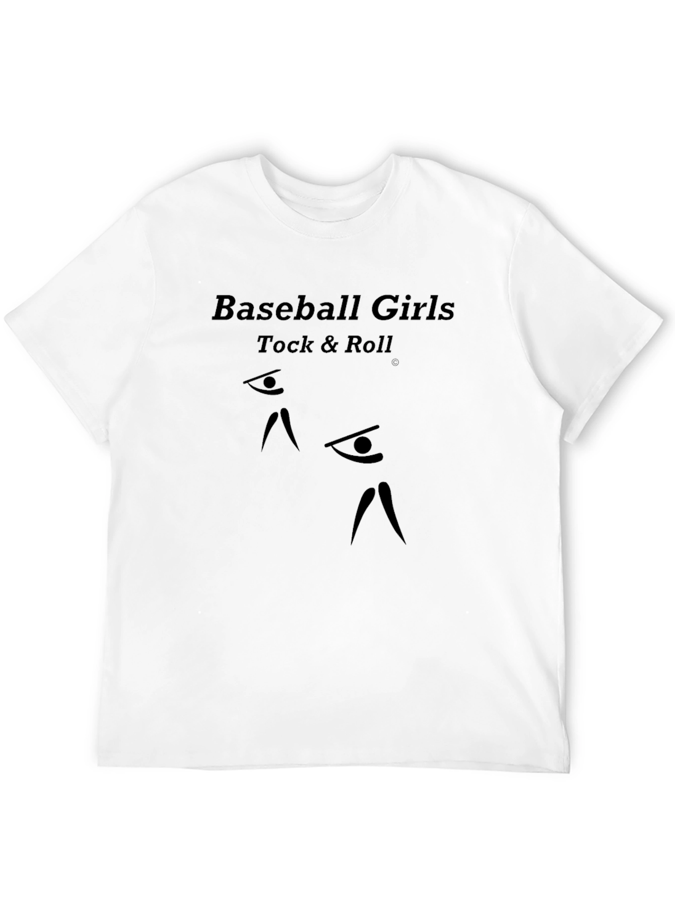 Black Baseball Girls Rock & Roll Black Graphic Tee view 12