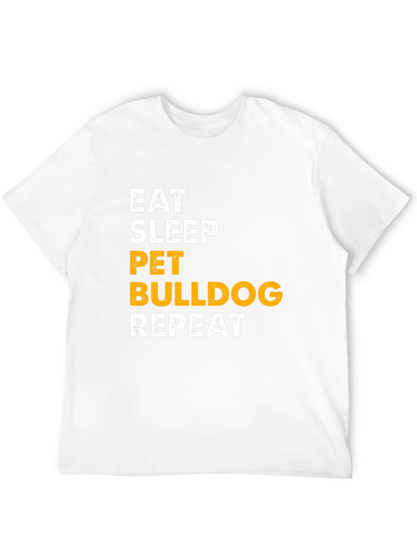 Black Eat Sleep Pet Bulldog Repeat Black T-Shirt view 12