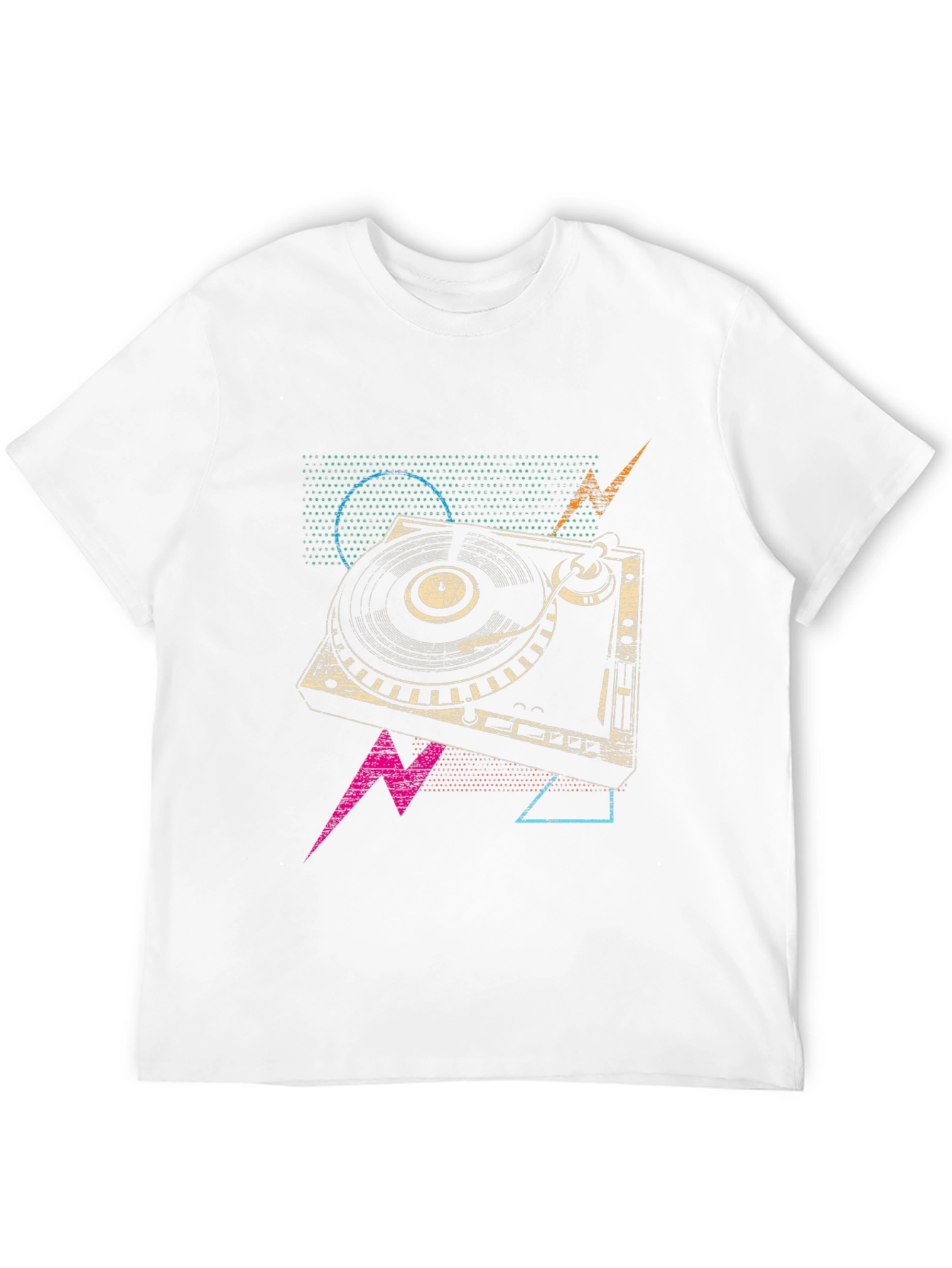 Black Retro Turntable Graphic Tee - Vintage DJ Style view 12