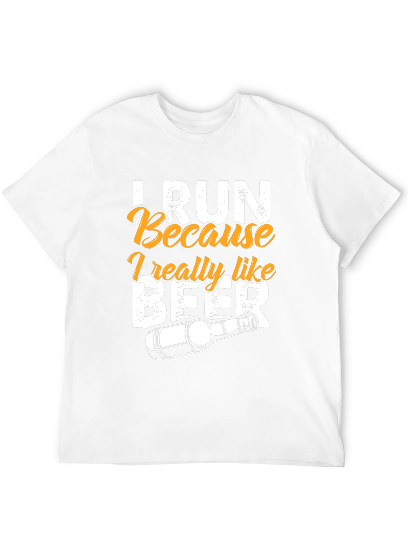 Black I Run Because I Really Like Beer T-Shirt view 12