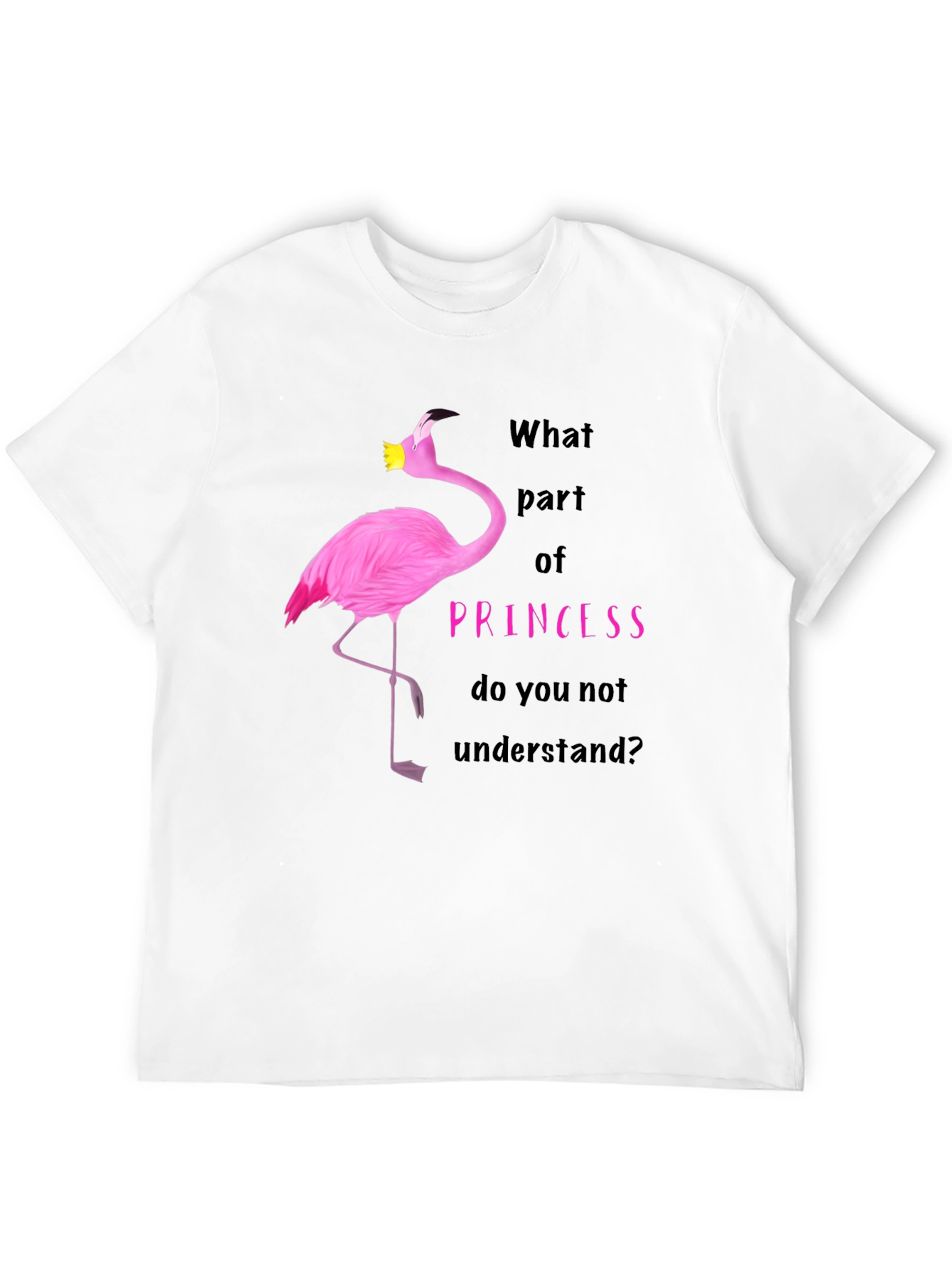 Black Flamingo Princess T-Shirt - What Part Do You Not Understand? view 12
