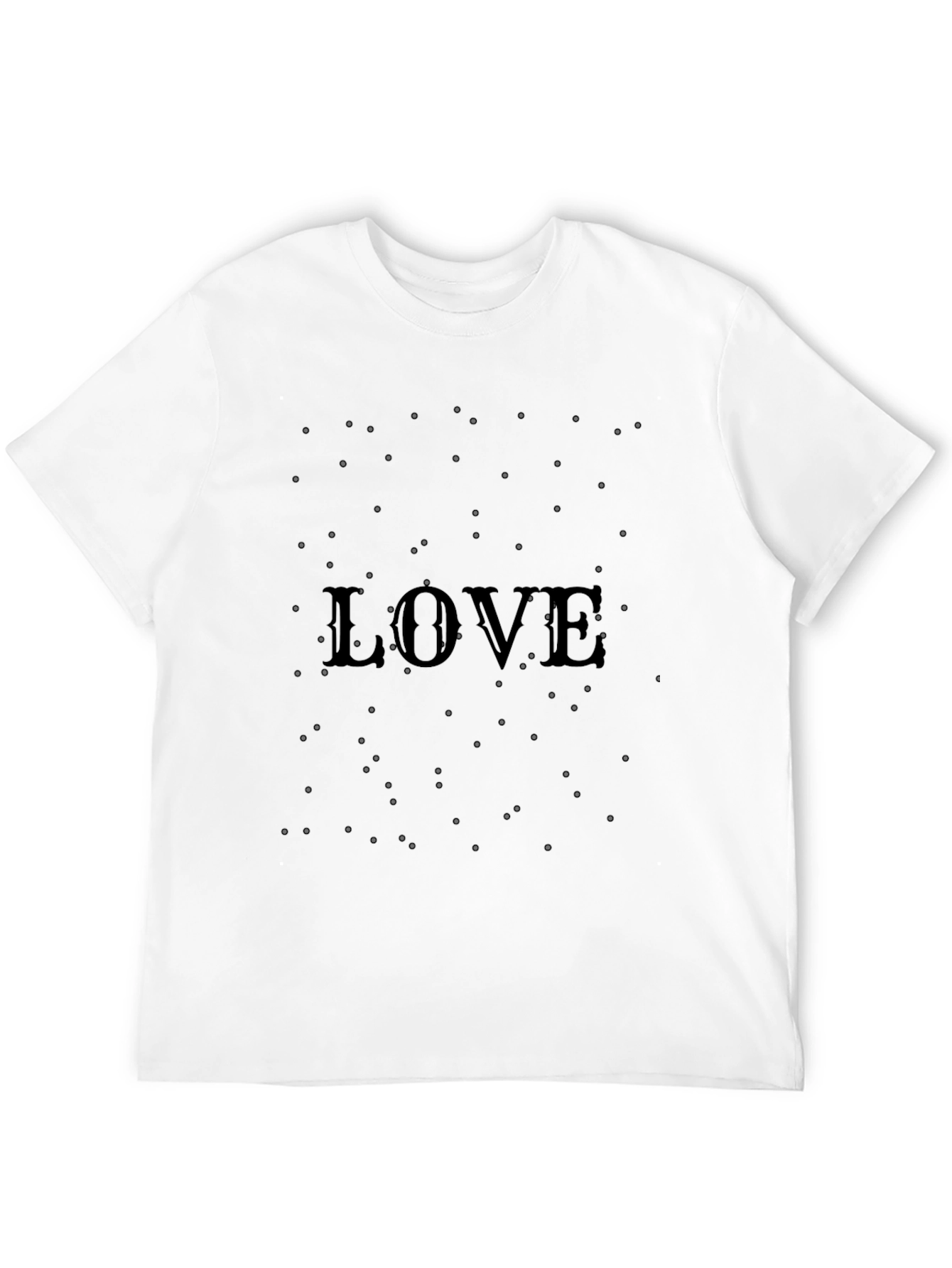 Black Love Tee - Black Graphic Print T-Shirt view 12
