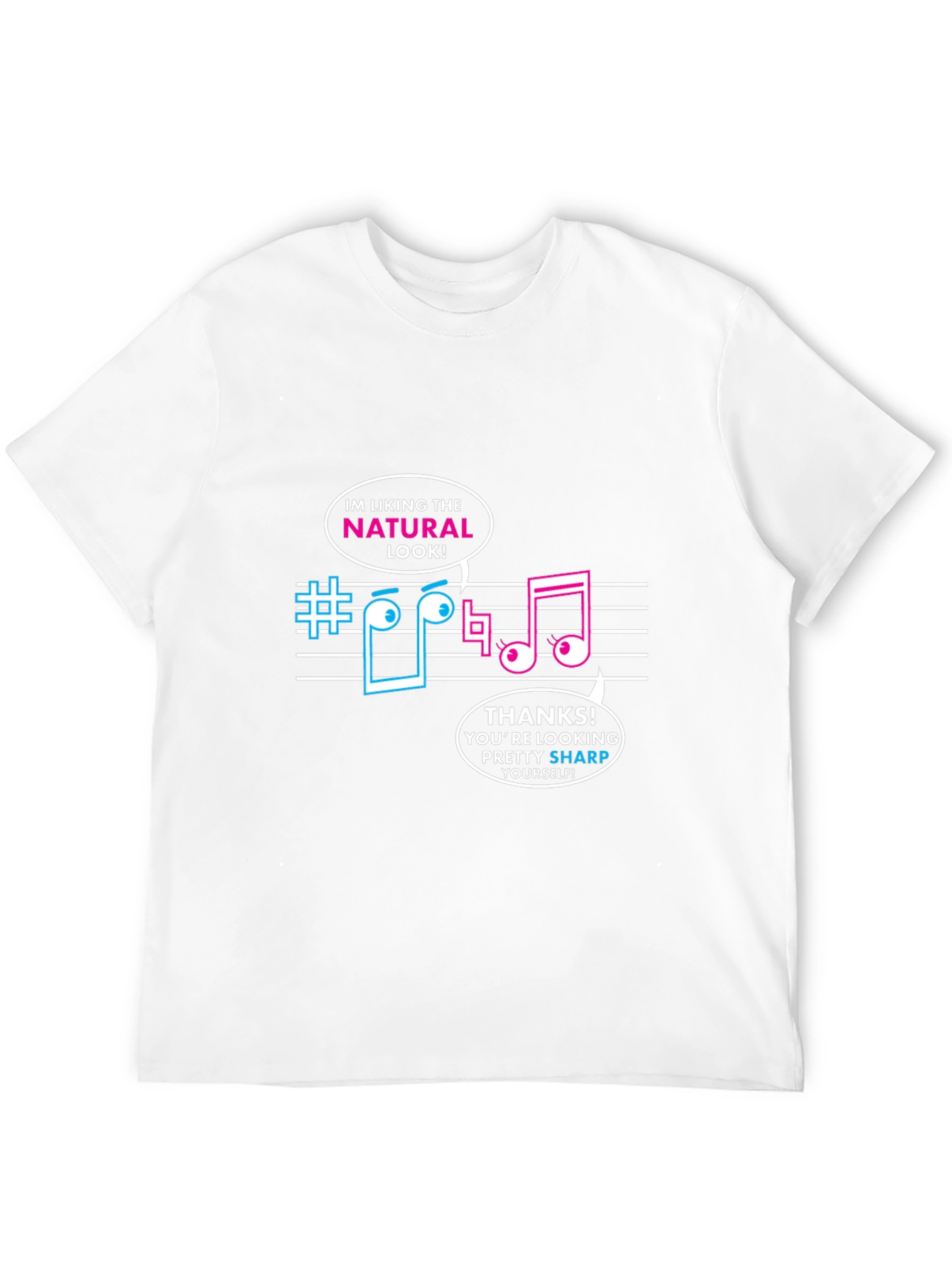 Black Musical Pun Black T-Shirt - Natural Look Sharp Tee view 12