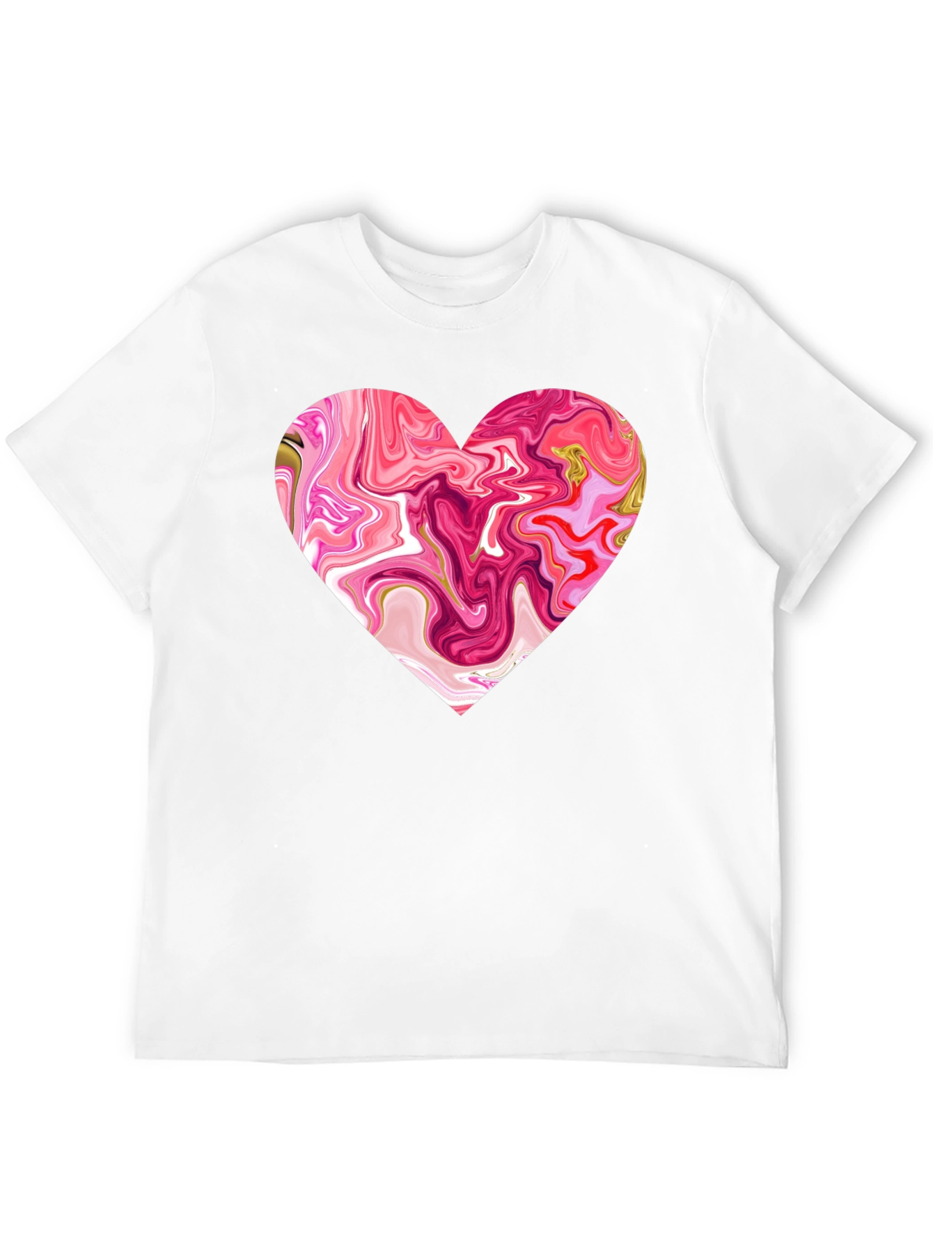 Black Heart Swirl Graphic Tee - Soft Cotton Blend view 12