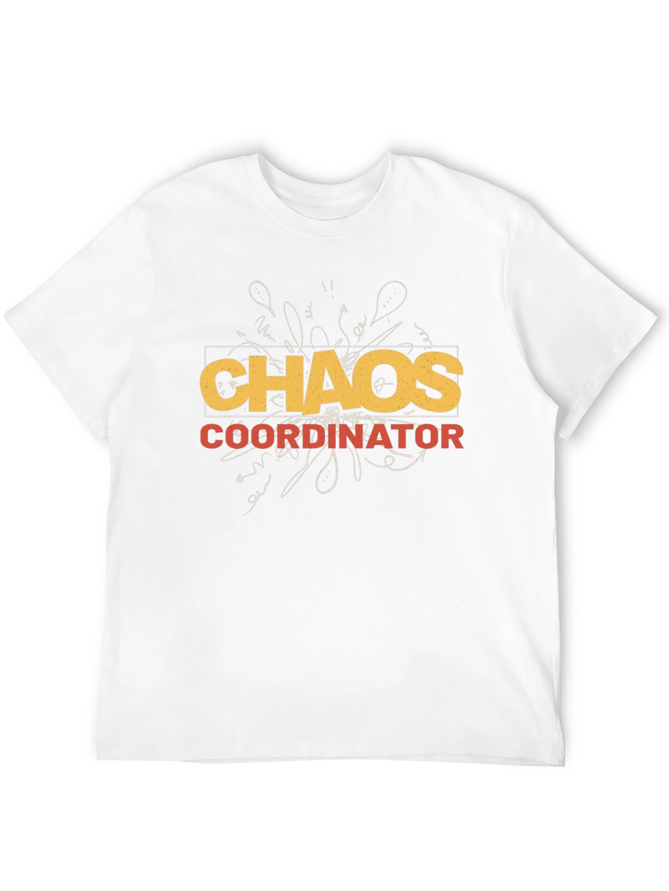 Black Chaos Coordinator Graphic Tee -  Novelty Men's T-Shirt view 12