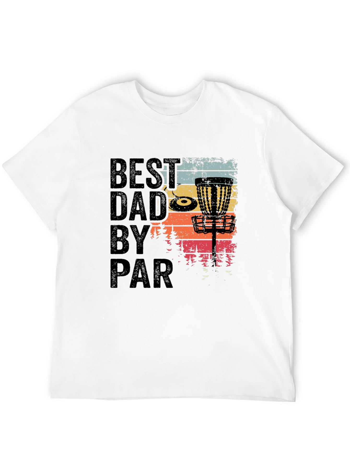Black Best Dad by Par Disc Golf T-Shirt view 12