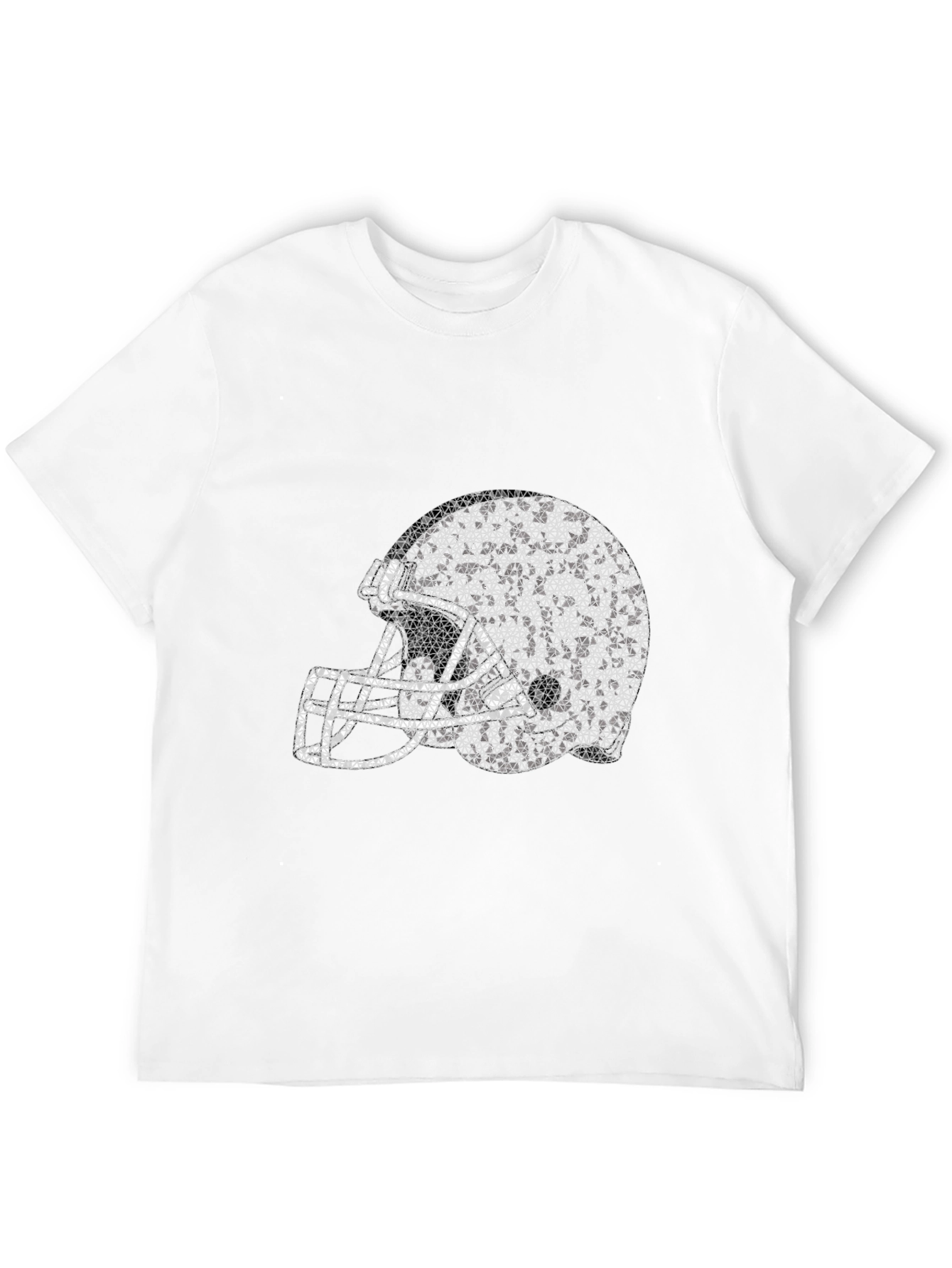 Black Football Helmet Graphic Tee - Black T-Shirt view 12