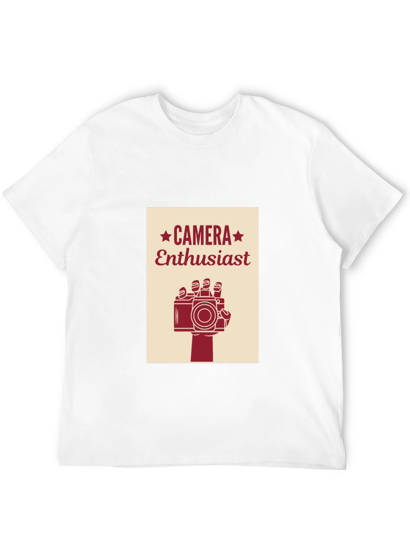Black Camera Enthusiast Graphic Tee - Black Cotton T-Shirt view 12