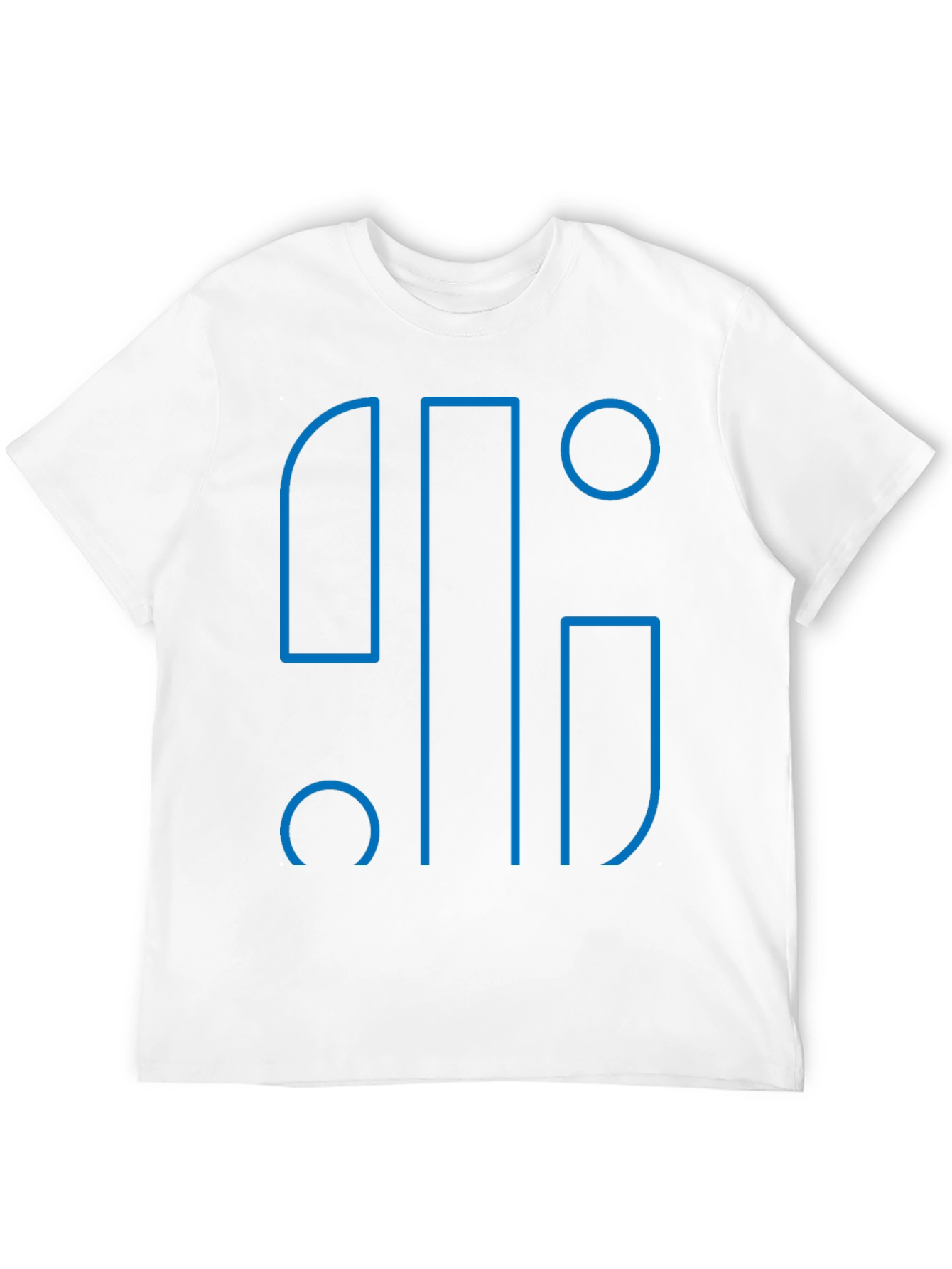 Black Abstract Blue Graphic Print Black Casual T-Shirt view 12