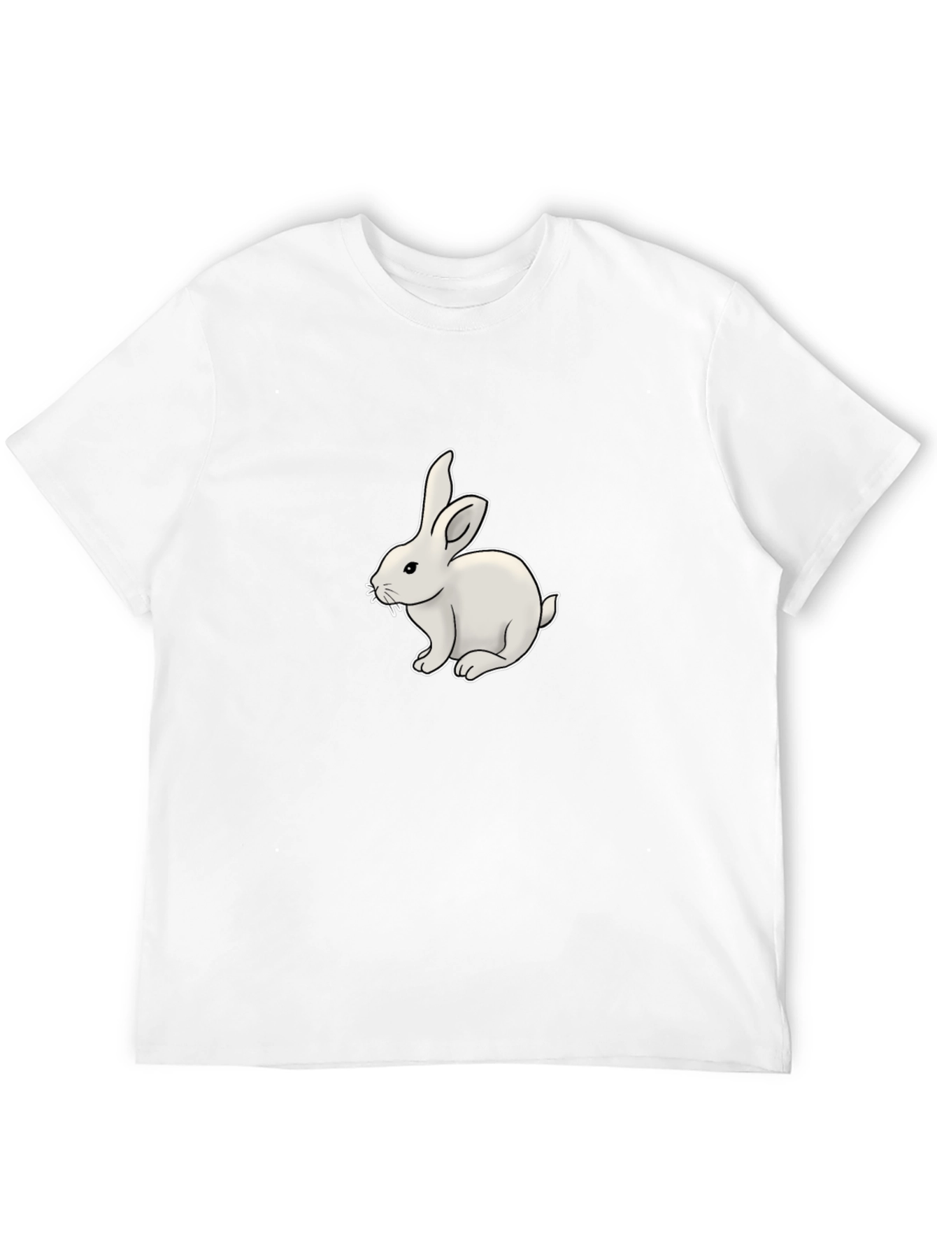 Black Bunny Graphic Tee - Black Cotton T-Shirt view 12