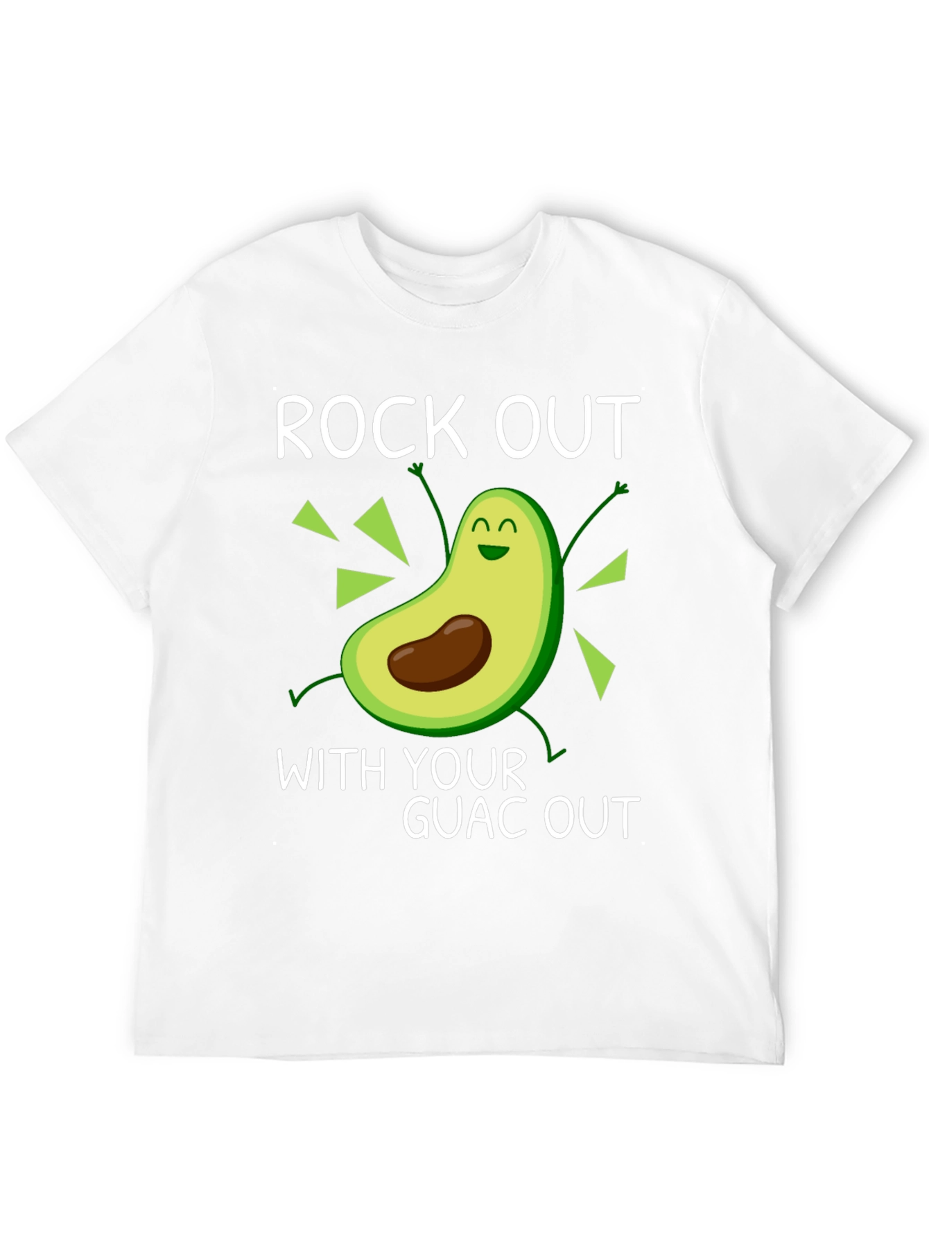 Black Rock Out With Your Guac Out Avocado Graphic Tee view 12