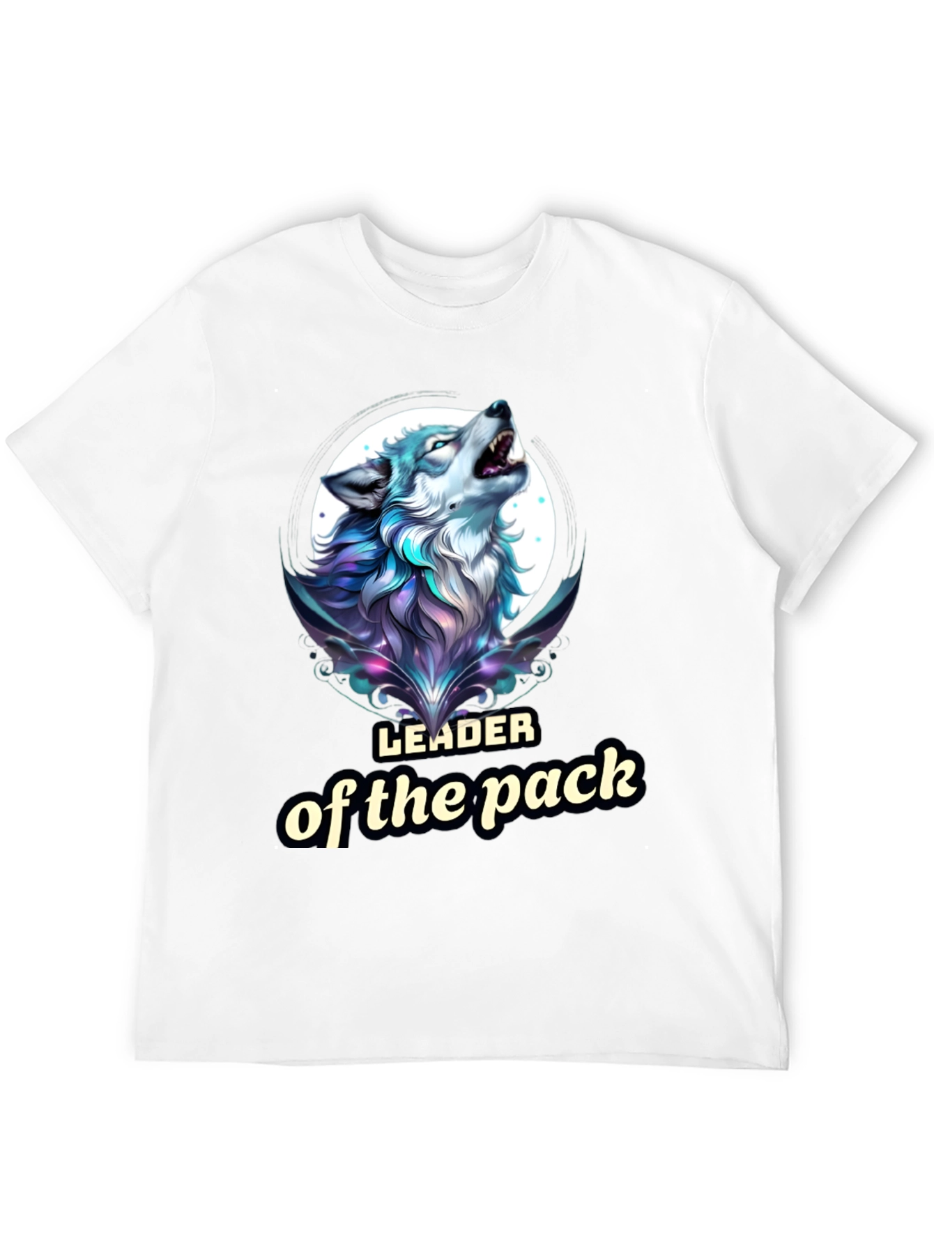 Black Leader of the Pack Wolf Graphic T-Shirt view 12
