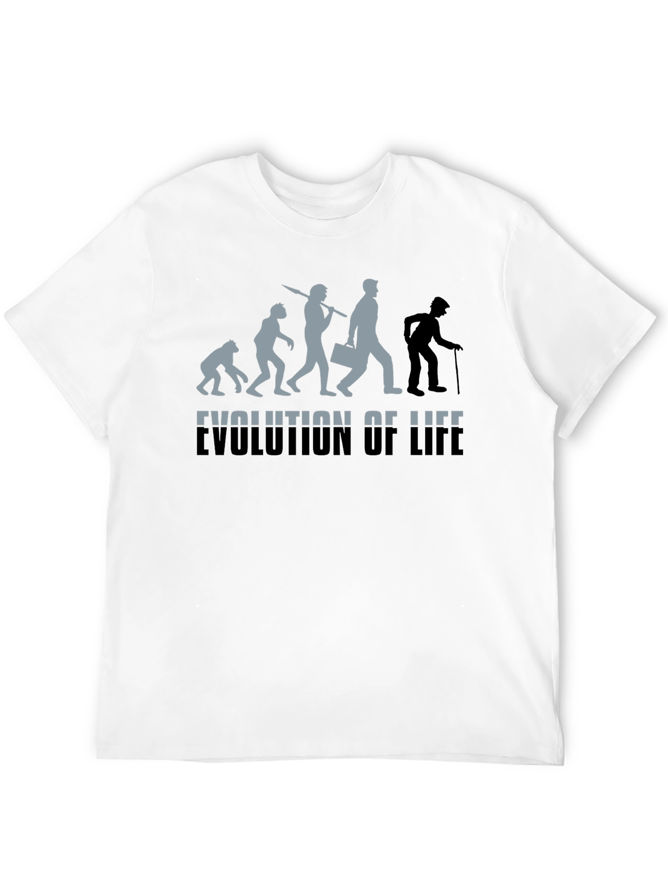 Black Evolution of Life Graphic T-Shirt view 12