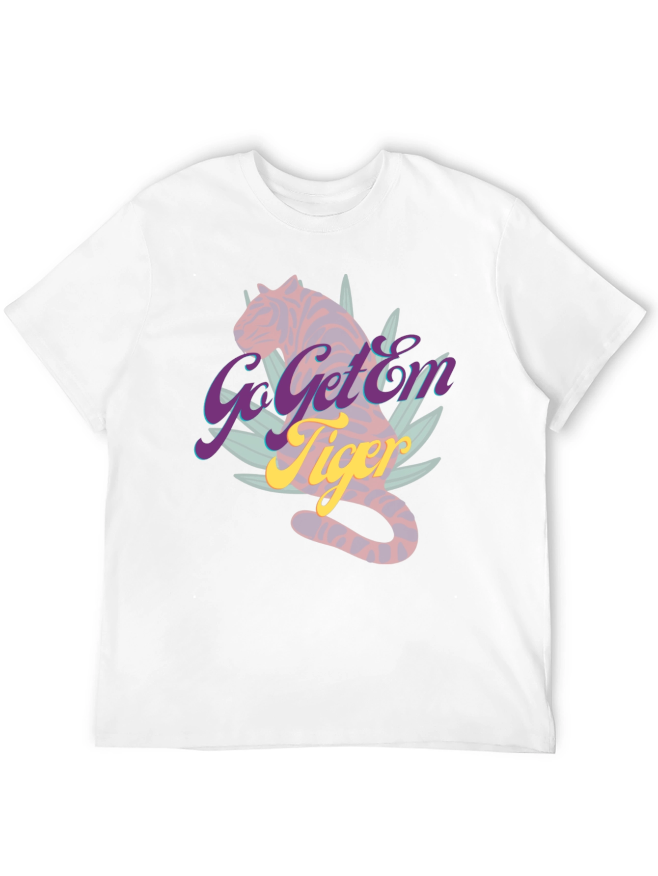 Black Go Get'Em Tiger Graphic Tee - Unique Design view 12