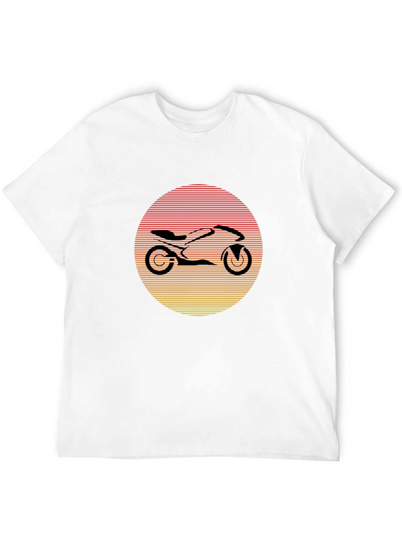 Black Motorcycle Sunset Graphic Tee - Black view 12