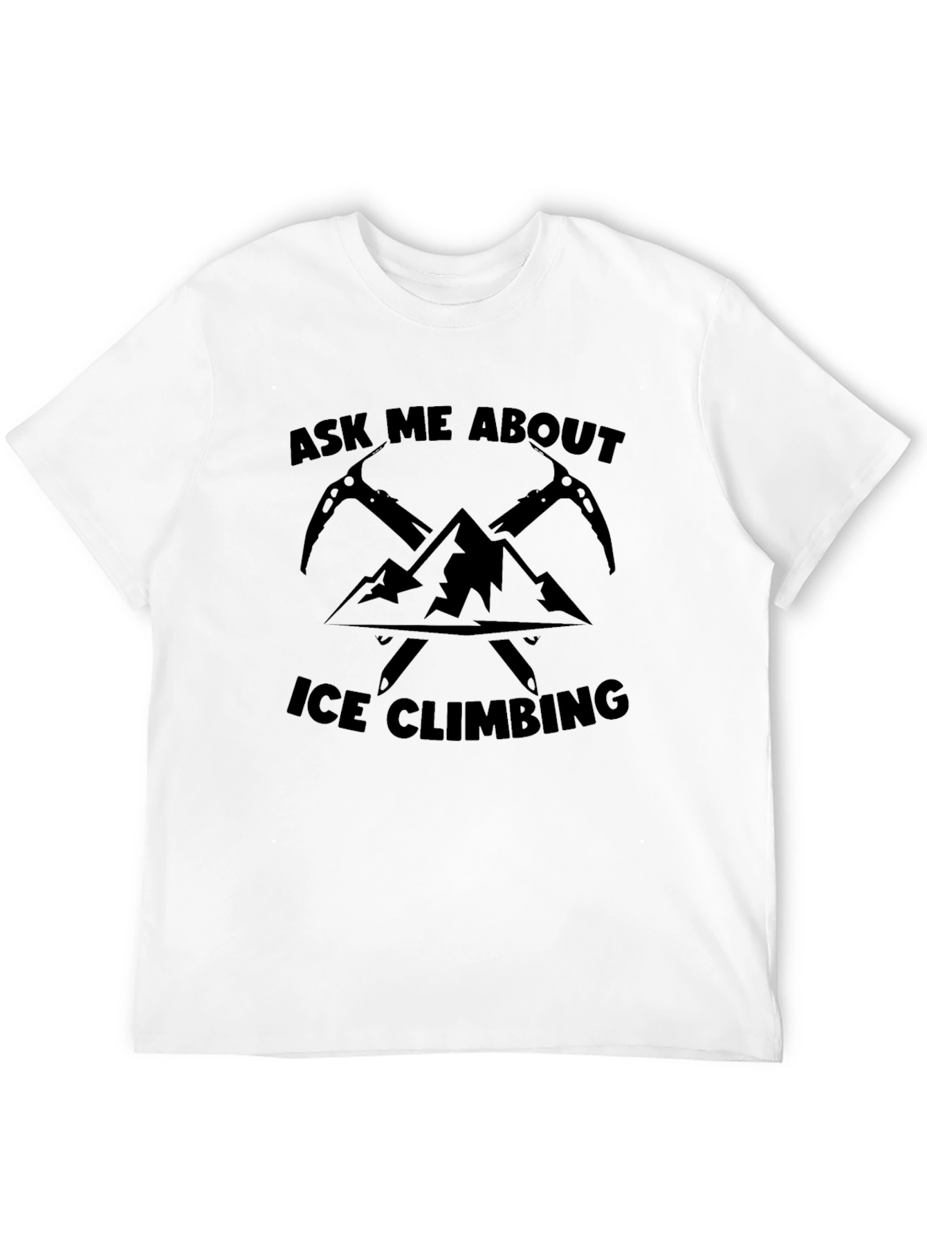 Black Ice Climbing T-Shirt: Mountain Adventure Tee for Climbers view 12