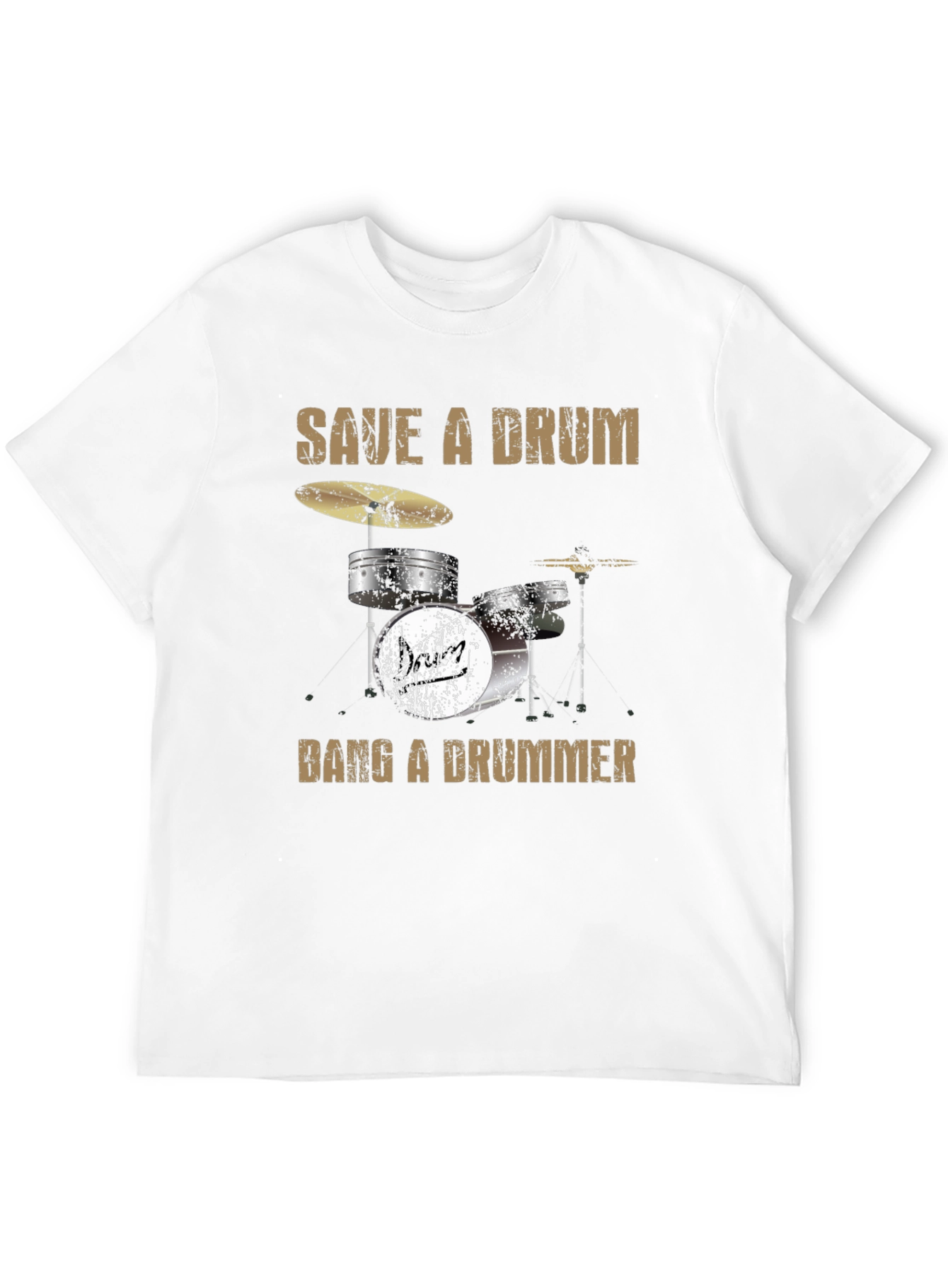 Black Save a Drum Bang a Drummer Black Graphic Tee view 12