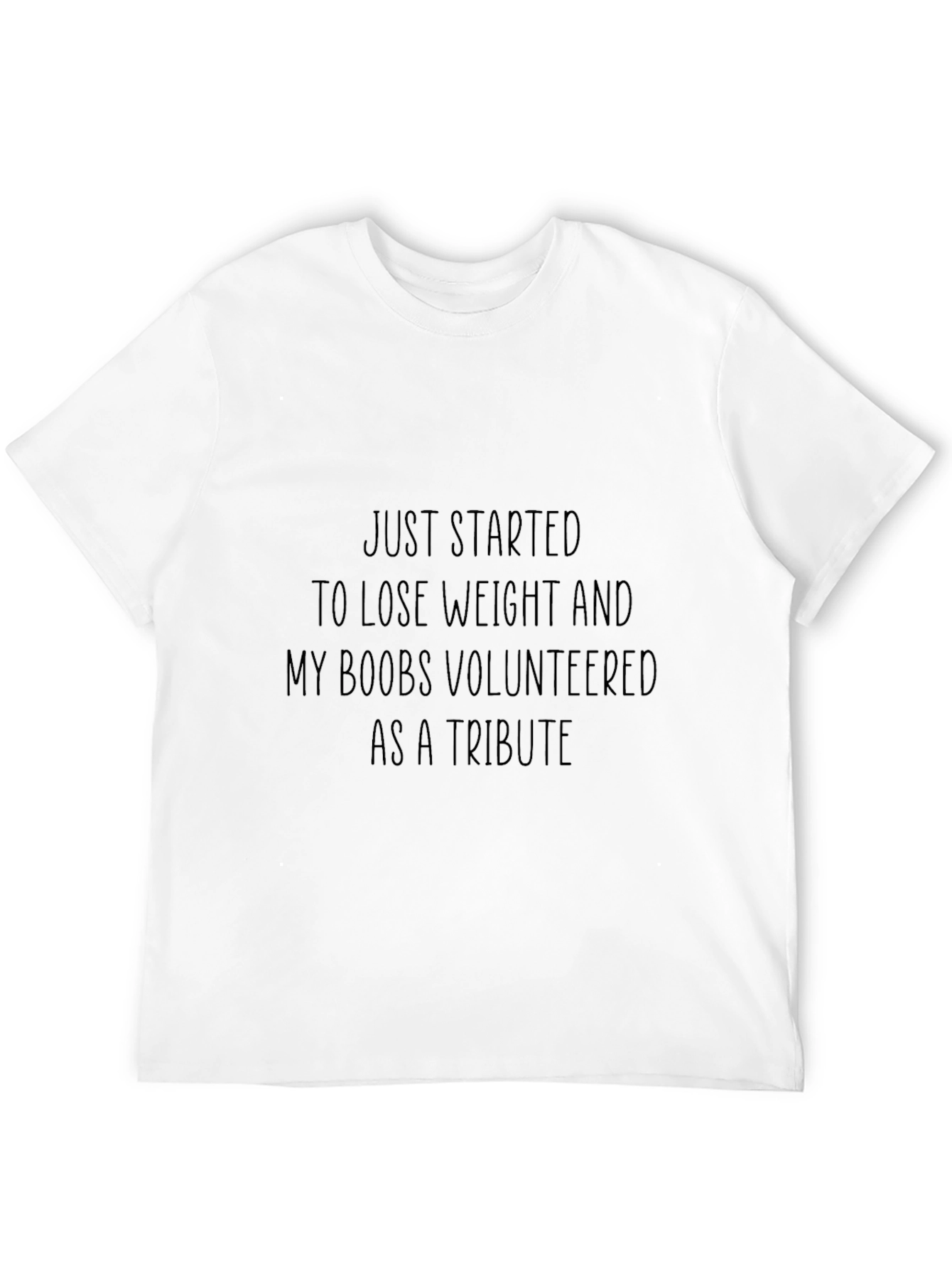 Black Weight Loss Tribute Tee - Funny Women's T-Shirt view 12
