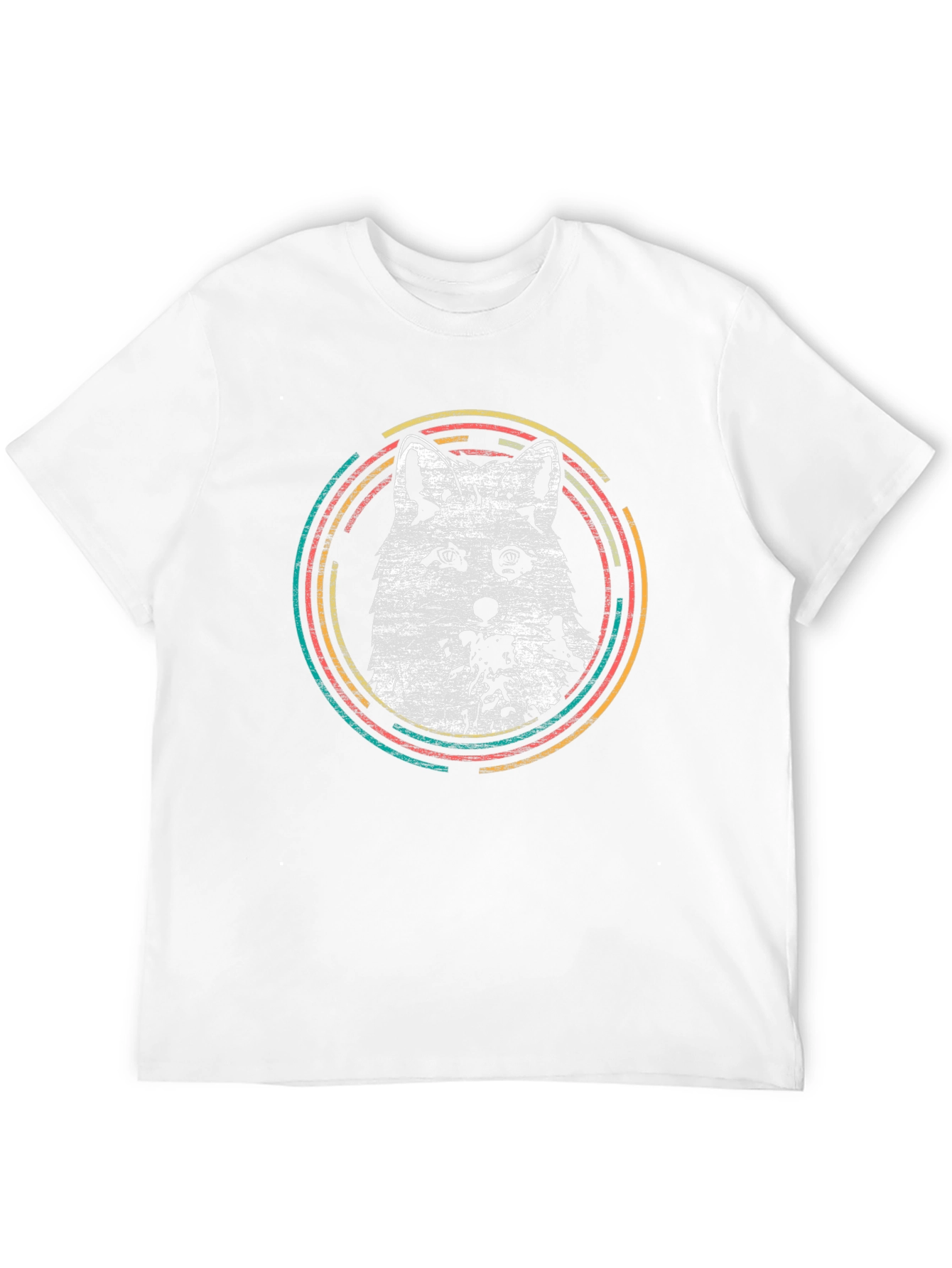 Black Retro Fox Graphic Tee - Men's Black T-Shirt view 12