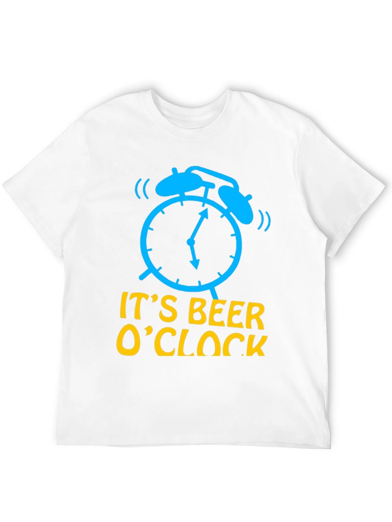 Black It's Beer O'Clock Men's Black T-Shirt view 12