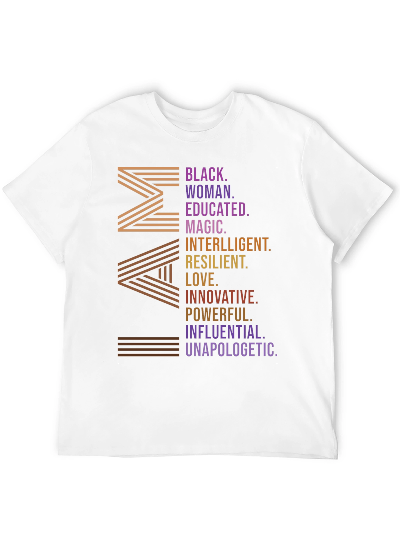 Black Empowered Black Woman Graphic T-Shirt view 12