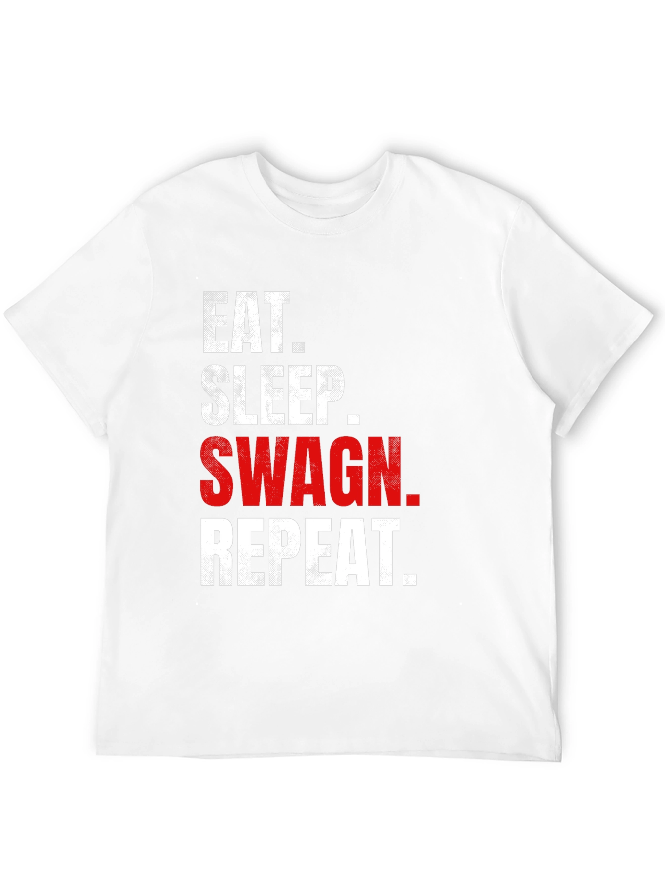 Black Eat Sleep Swag Repeat Black Graphic Tee view 12