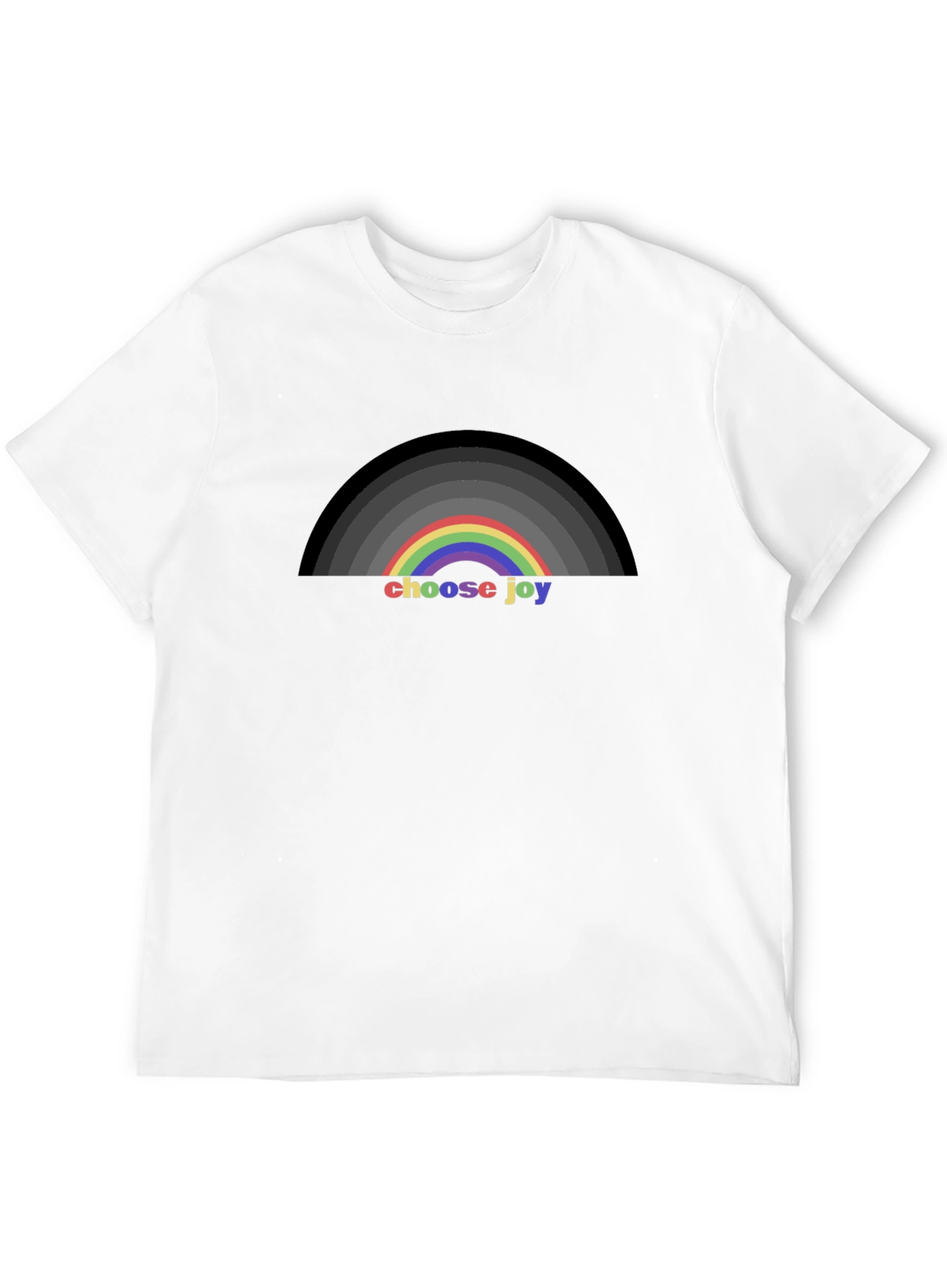 Black Choose Joy Rainbow T-Shirt - Positive Vibes Tee view 12