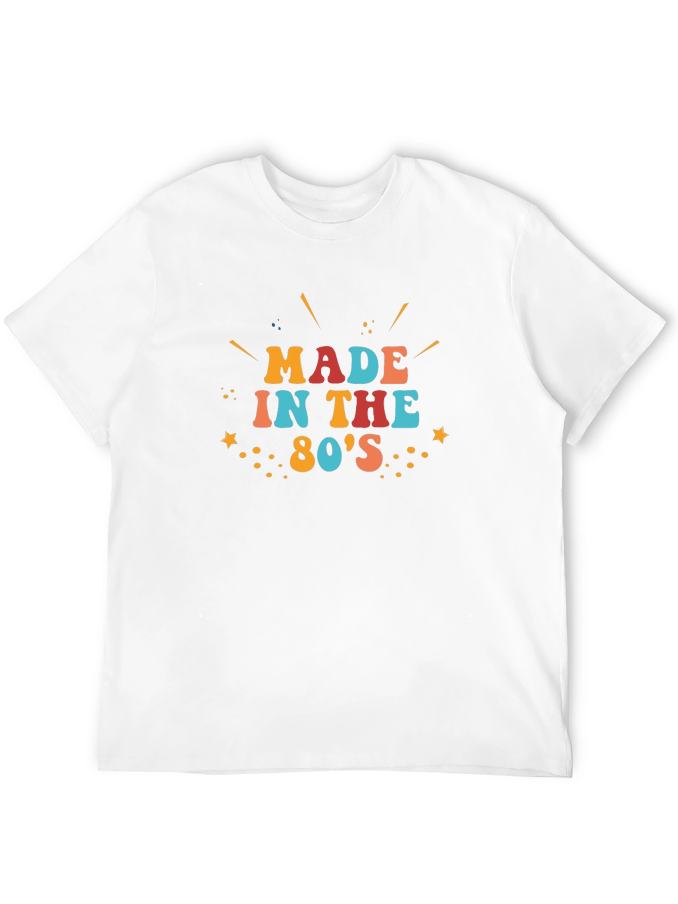 Black Retro "Made in the 80's" Black T-Shirt view 12