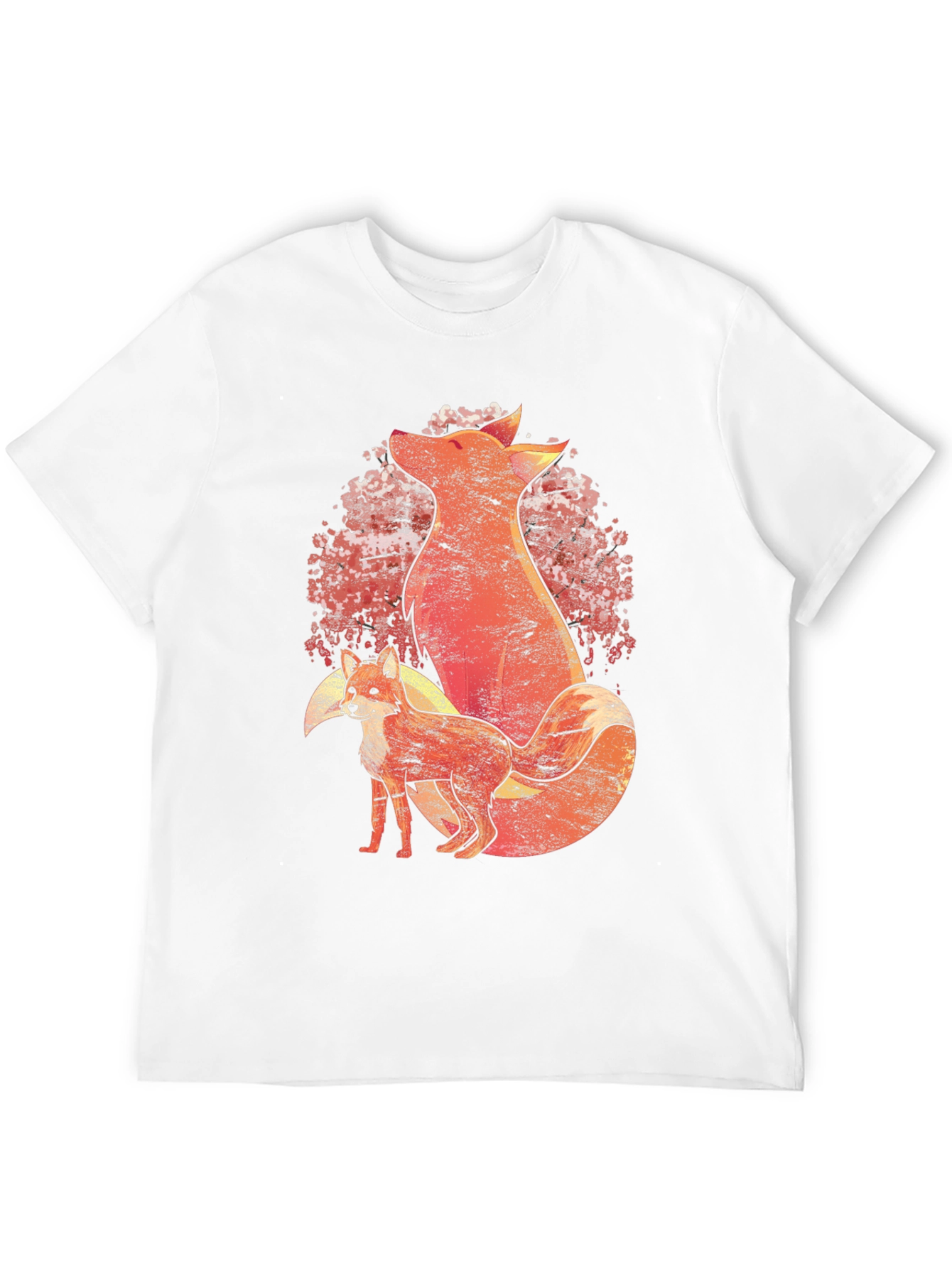 Black Fox Graphic Tee - Men's Black Cotton Blend T-Shirt view 12