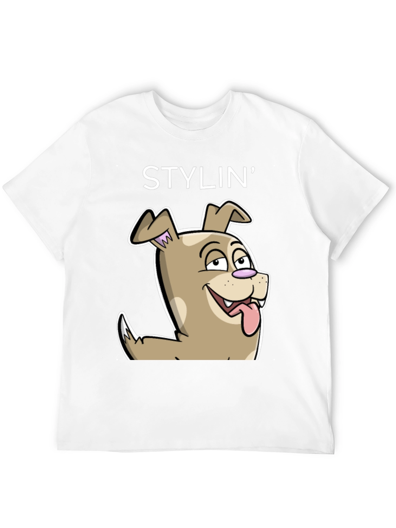 Black Stylin' Dog Cartoon Graphic Tee - Unisex view 12