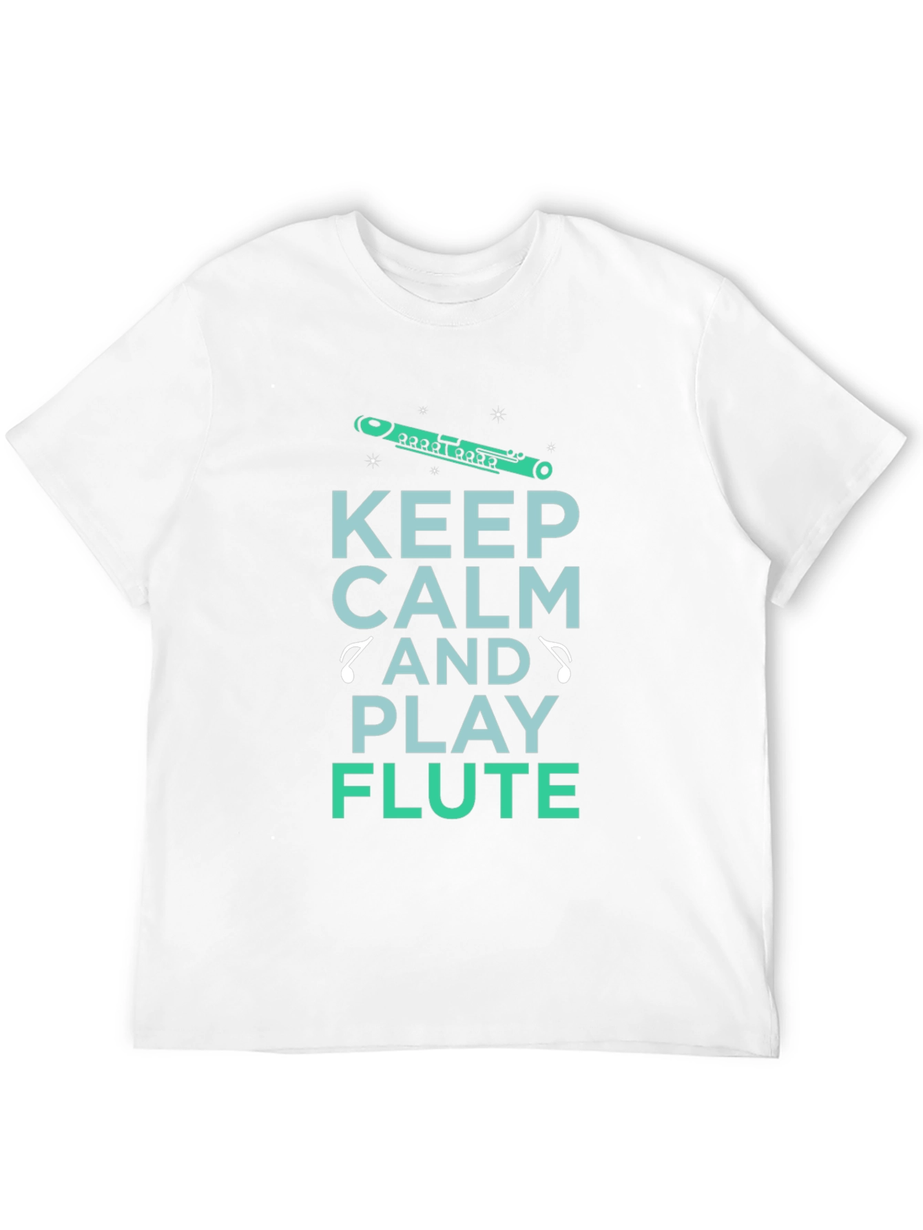 Black Keep Calm Play Flute T-Shirt Musician Tee view 12