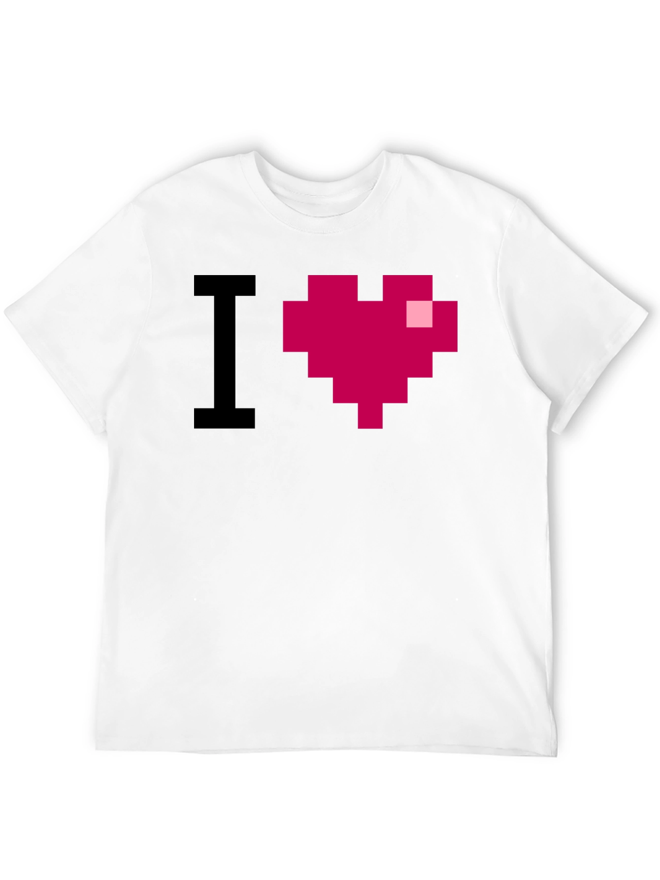 Black I Heart Pixel Art Graphic Tee view 12